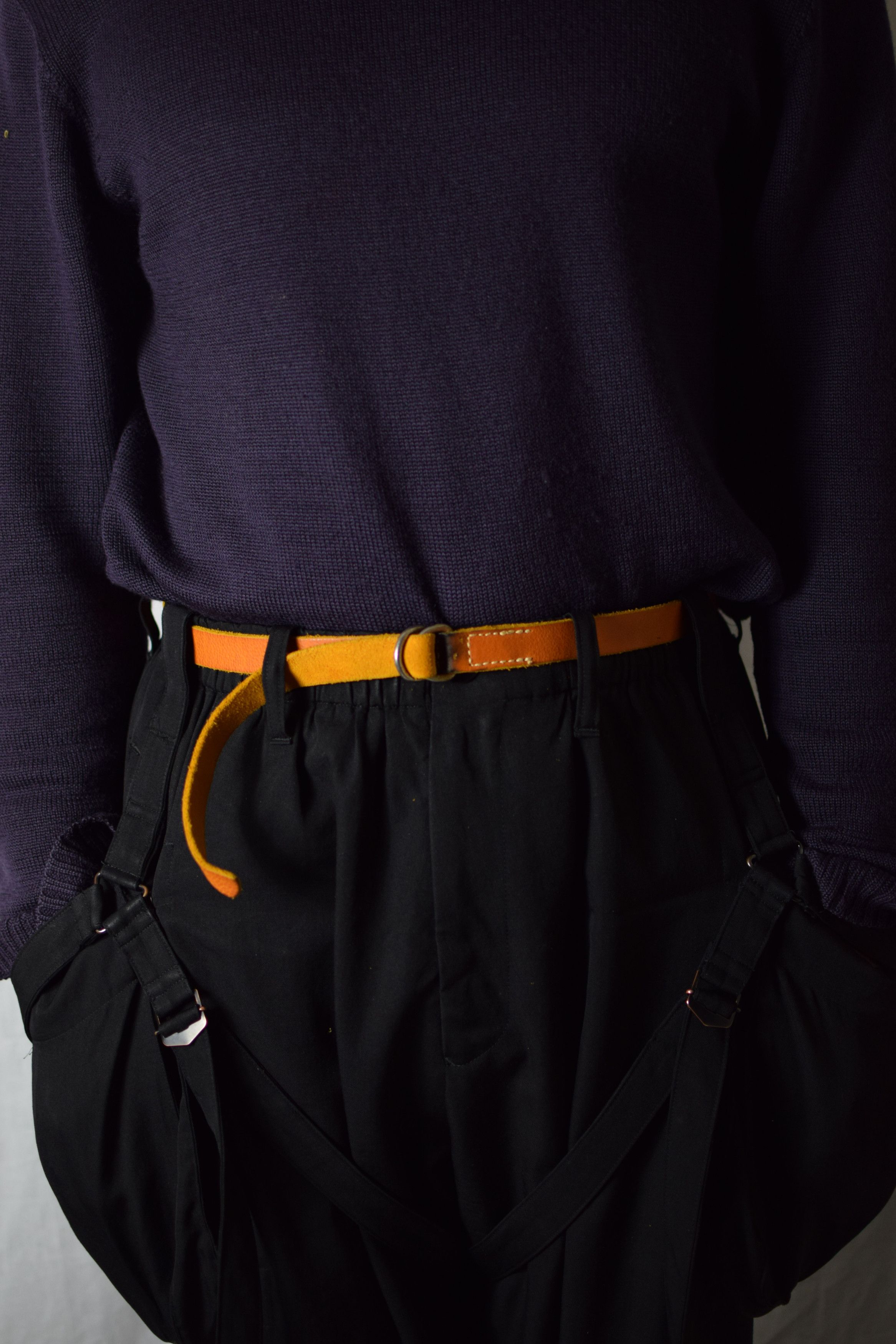 image of Guidi Brown Bison Leather Belt - Blt0, Men's