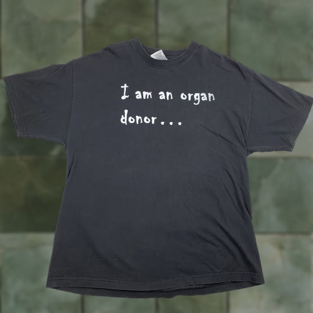 Vintage VINTAGE Diamond Star Jesus Shirt Adult XL Black I Am An Organ Donor Gave Heart To Jesus 90s Concert Mens XL Size US XL / EU 56 / 4 - 1 Thumbnail
