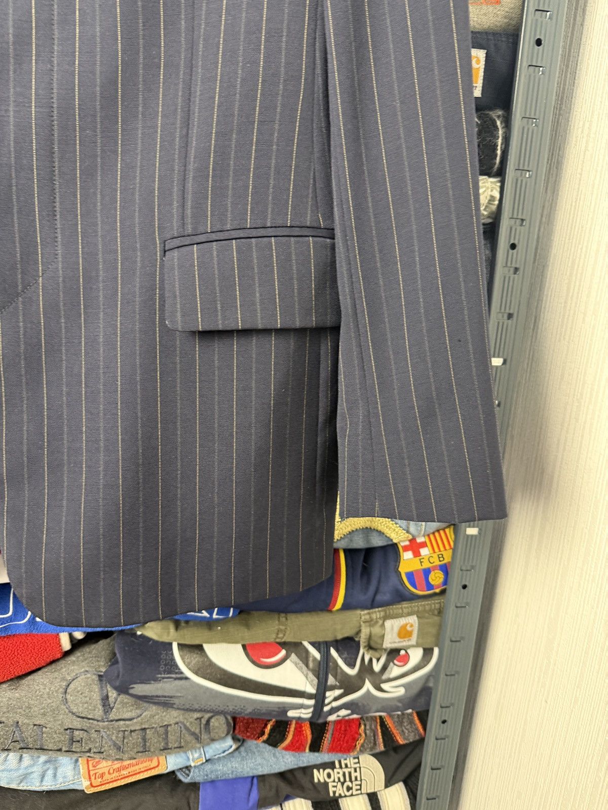 Dolce & Gabbana Dolce & Gabbana Luxury Suit Striped Size 48R - 6 Thumbnail