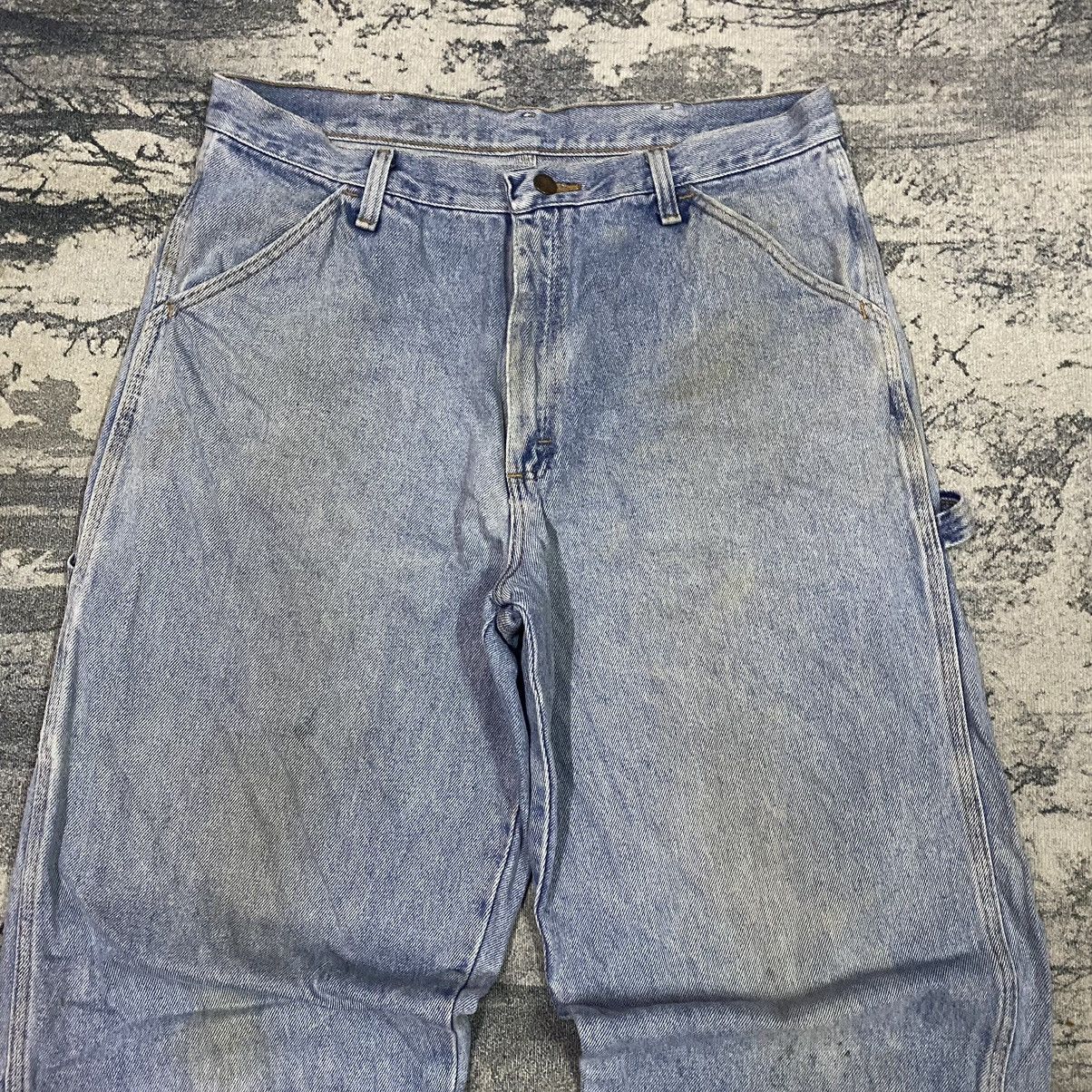 14th Addiction × If Six Was Nine × JNCO Vintage Rustler Light Washed Carpenter Baggy Denim Jeans Size US 34 / EU 50 - 4 Thumbnail