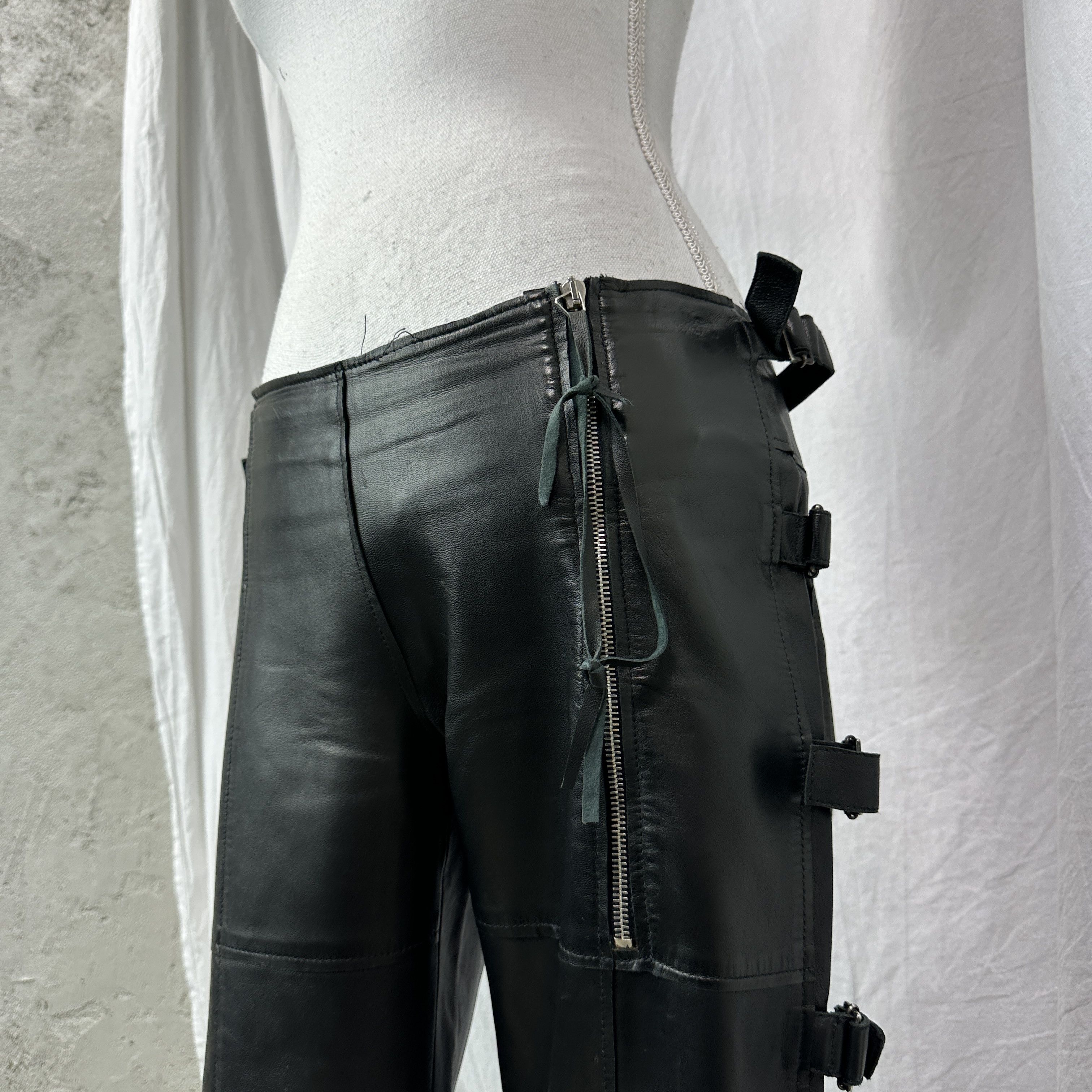 J.Lindeberg Vintage Avant Garde Lindeberg Leather Capri Sample Pants Size 29" - 2 Thumbnail