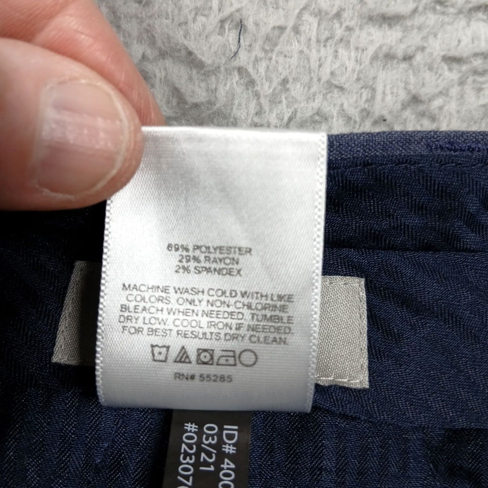 Express Express Slim Fit Dress Pants 36x30 Blue Flat Front Business Casual Men Size US 36 / EU 52 - 5 Thumbnail