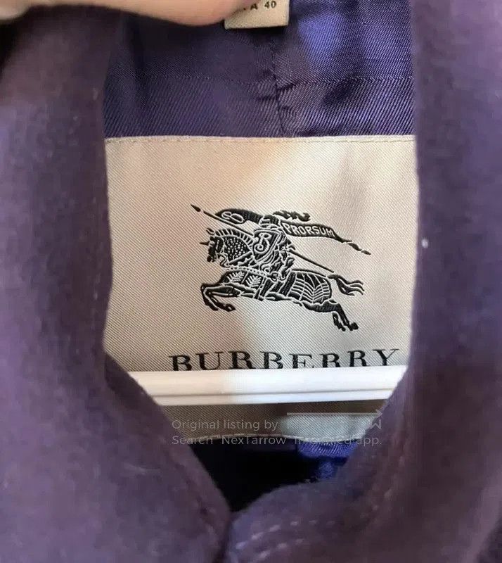 Burberry Burberry Purple Wool Short Coat for Women. Size M / US 6-8 / IT 42-44 - 4 Thumbnail