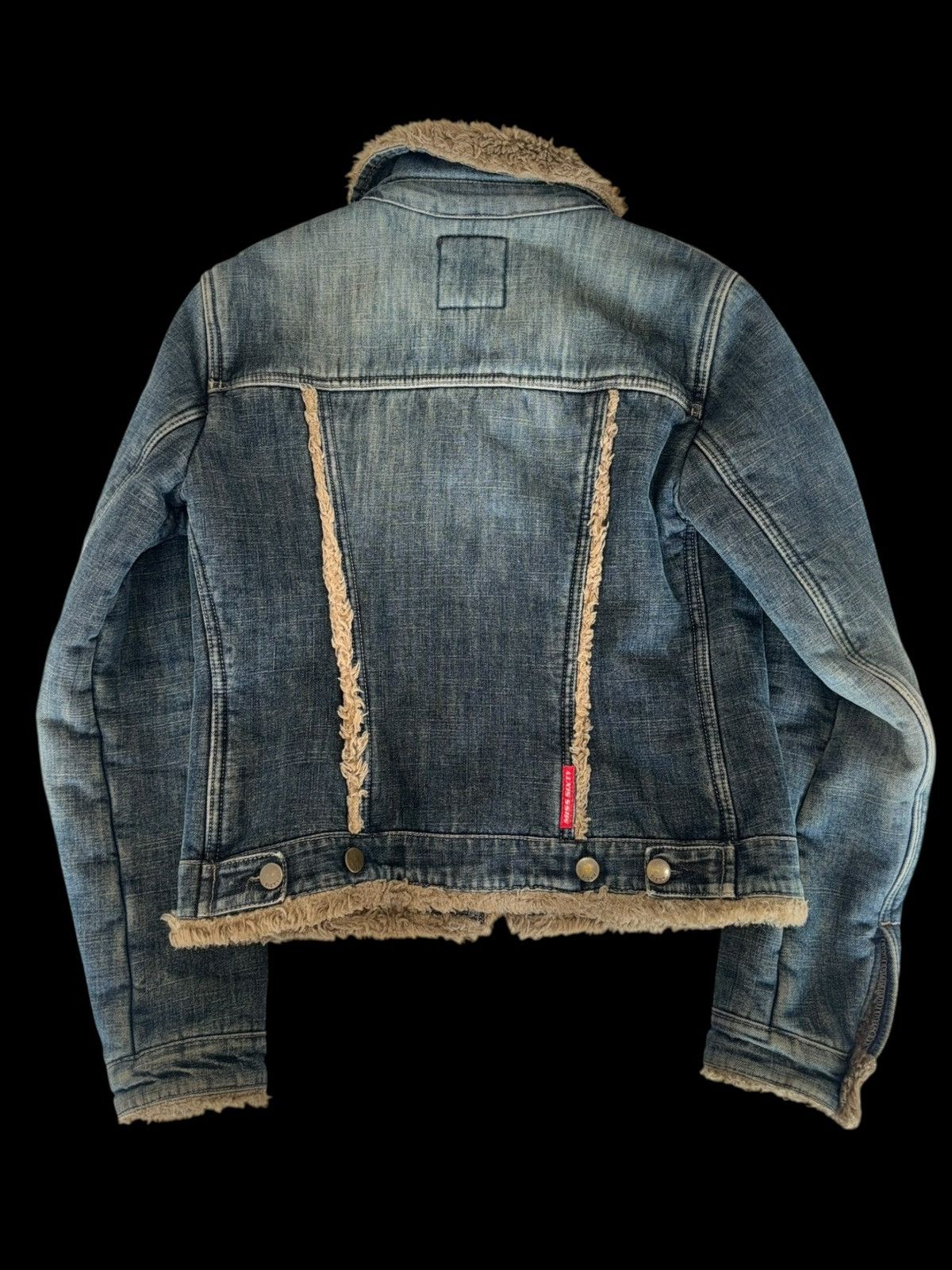 Miss Sixty Miss Sixty Shearling Lined Cropped Denim Jacket Size M / US 6-8 / IT 42-44 - 2 Thumbnail