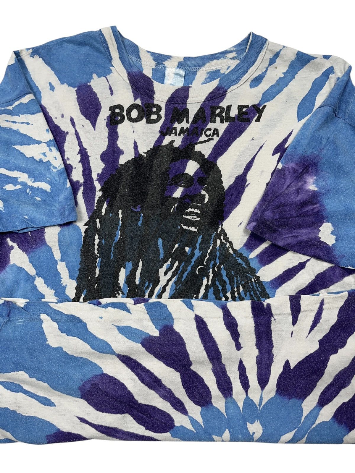Bob Marley Vintage 80s Bob Marley Tie Dye T-shirt Jamaica Single Stitch Size US XL / EU 56 / 4 - 3 Thumbnail
