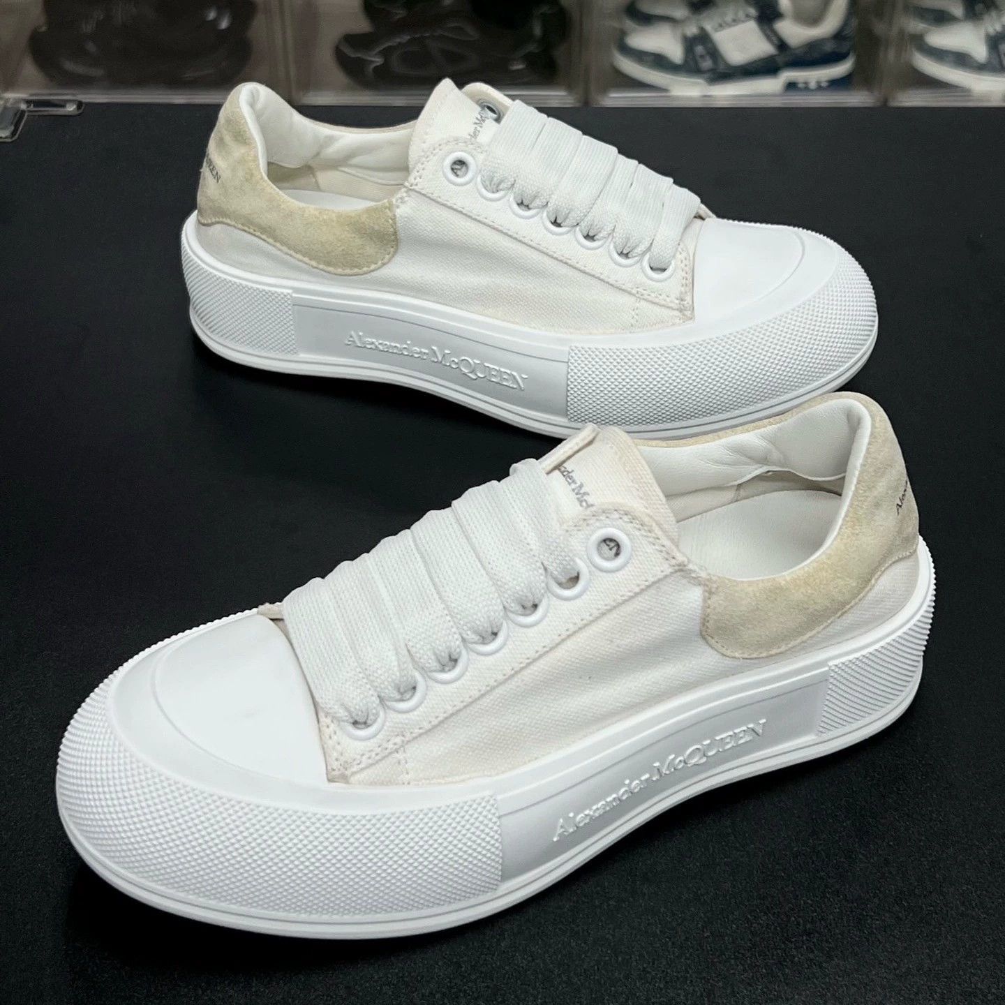 Alexander McQueen mcq canvas shoes with cream accents size 36 Size US 5.5 / EU 38 - 1 Thumbnail