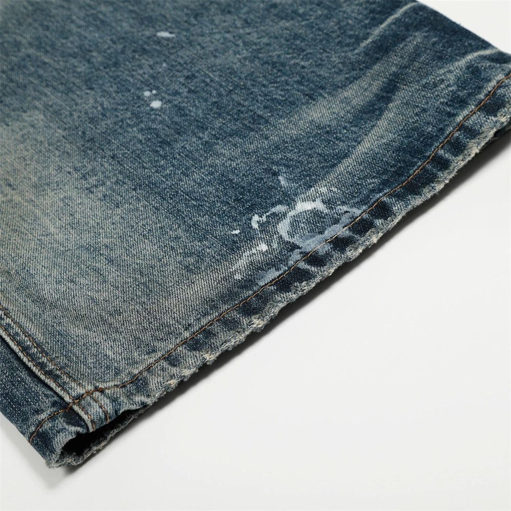 Vintage Men's ink-splashed vintage washed distressed scimitar jeans Size US 32 / EU 48 - 6 Thumbnail