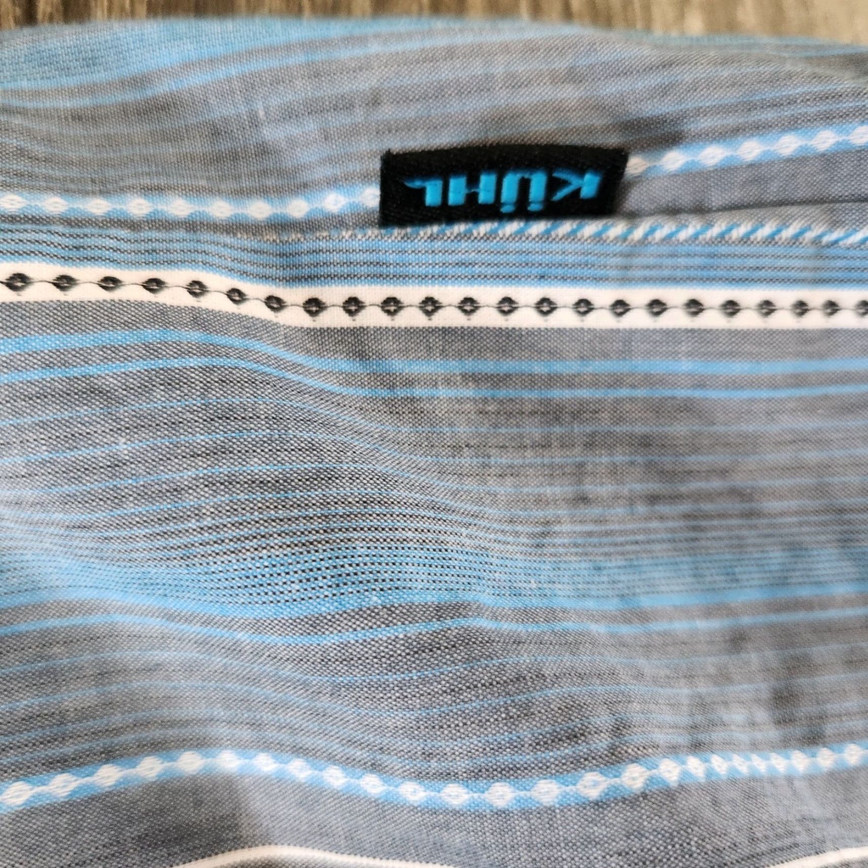 Vintage Kuhl Shirt Mens L Blue Stripe Suncel Hiking Camping Fishing Walking Outdoors Size US L / EU 52-54 / 3 - 2 Thumbnail
