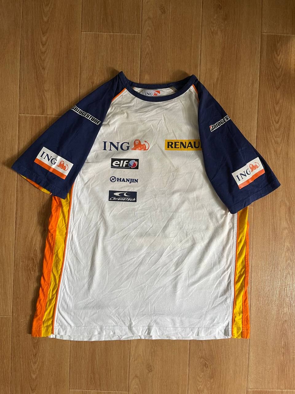 Vintage Renault F1 team t-shirt ING elf Bridgestone Size US XL / EU 56 / 4 - 3 Thumbnail