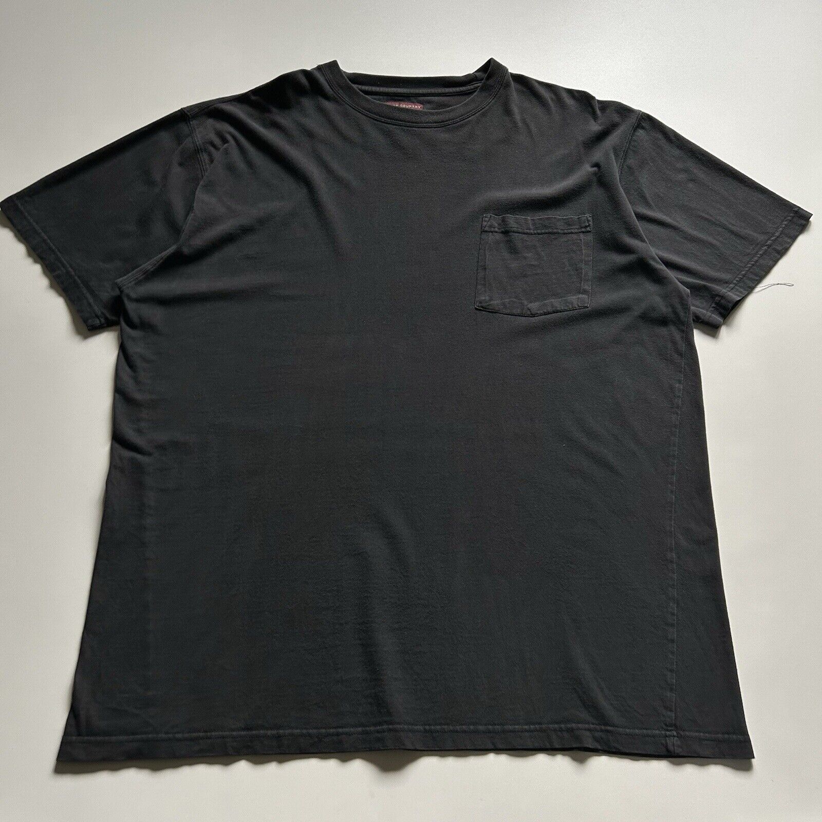 Vintage Vintage Y2K Sun Faded Black Blank Basic Pocket T Shirt XXL Size US XXL / EU 58 / 5 - 1 Thumbnail