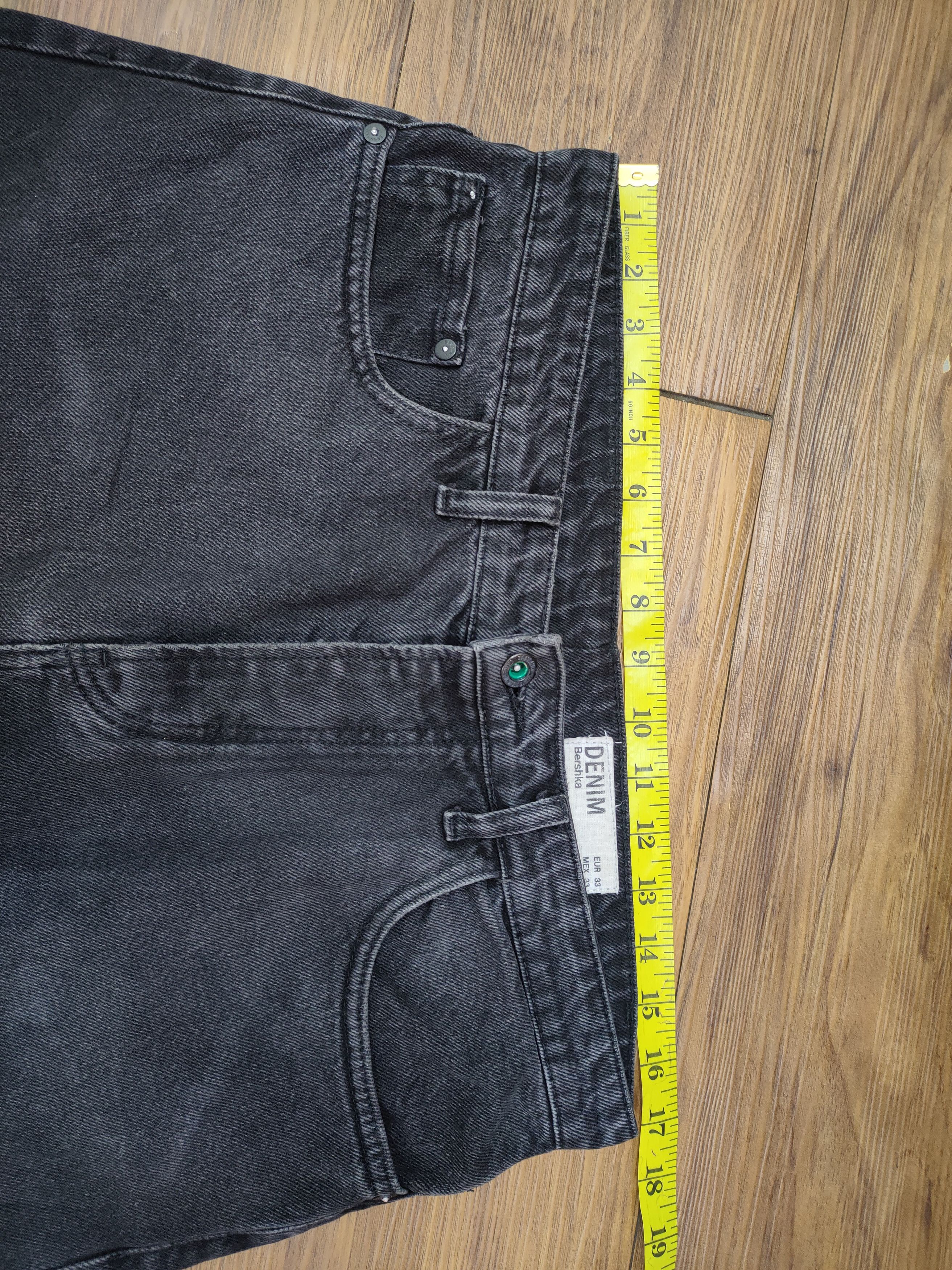 Bershka VINTAGE BERSHKA FADED BLACK RIPPED DENIM JEANS PANTS Size US 34 / EU 50 - 8 Thumbnail