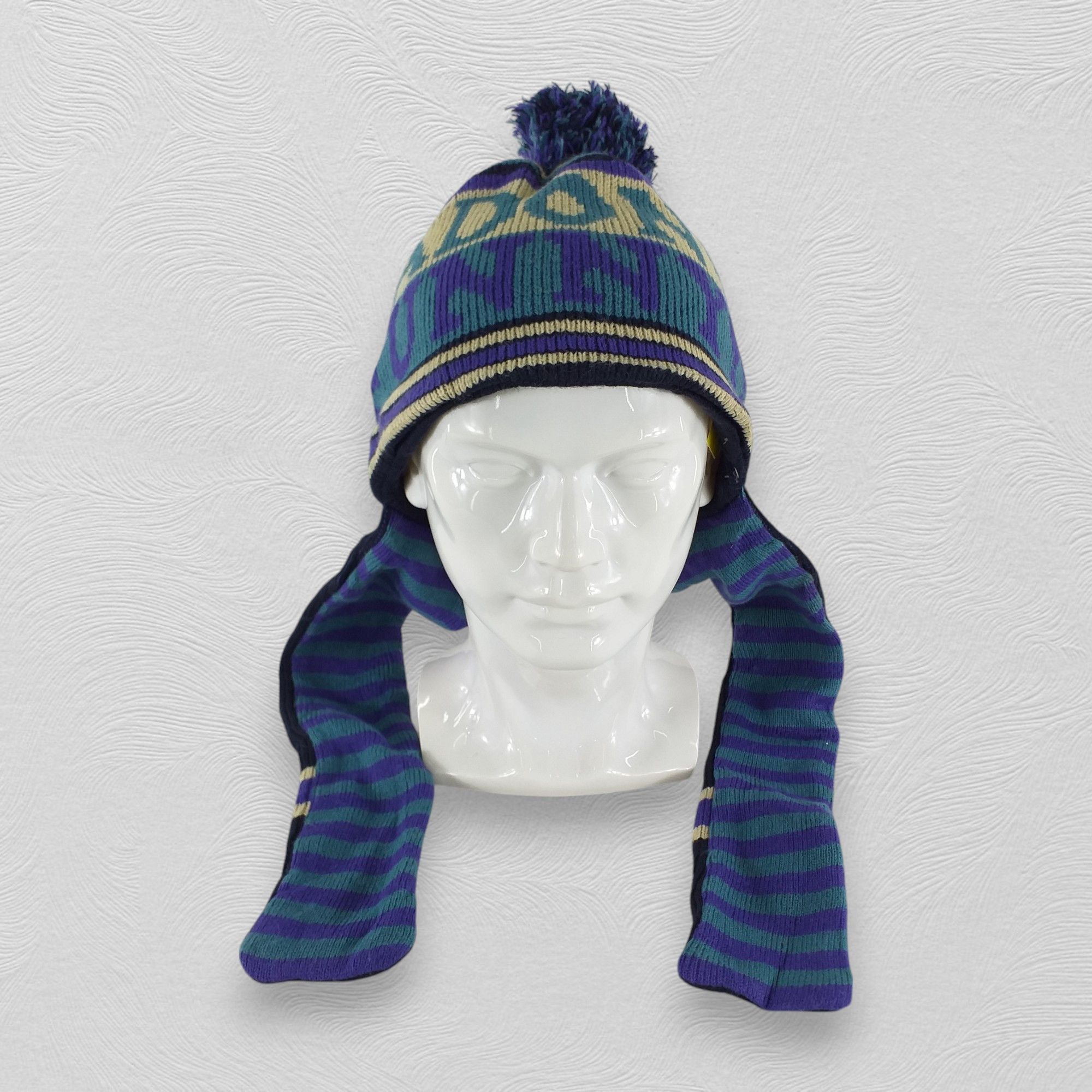 Japanese Brand Stripes Snow Cap Hat Beanie -BN399 Size ONE SIZE - 2 Thumbnail