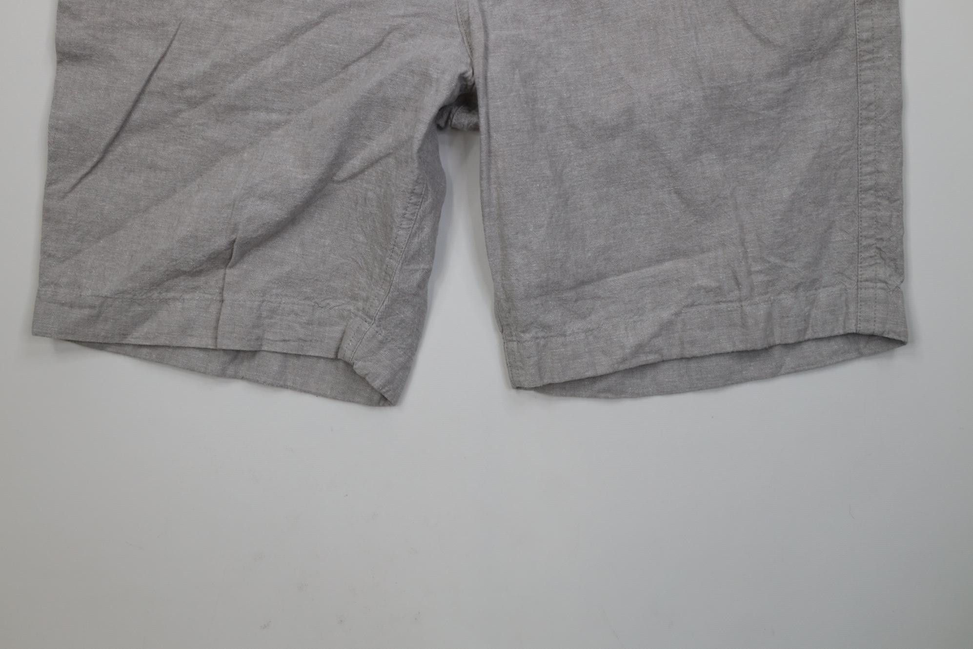 J.Crew Vintage Y2K J Crew Linen Blend Above Knee Chino Shorts Gray Size US 36 / EU 52 - 4 Thumbnail