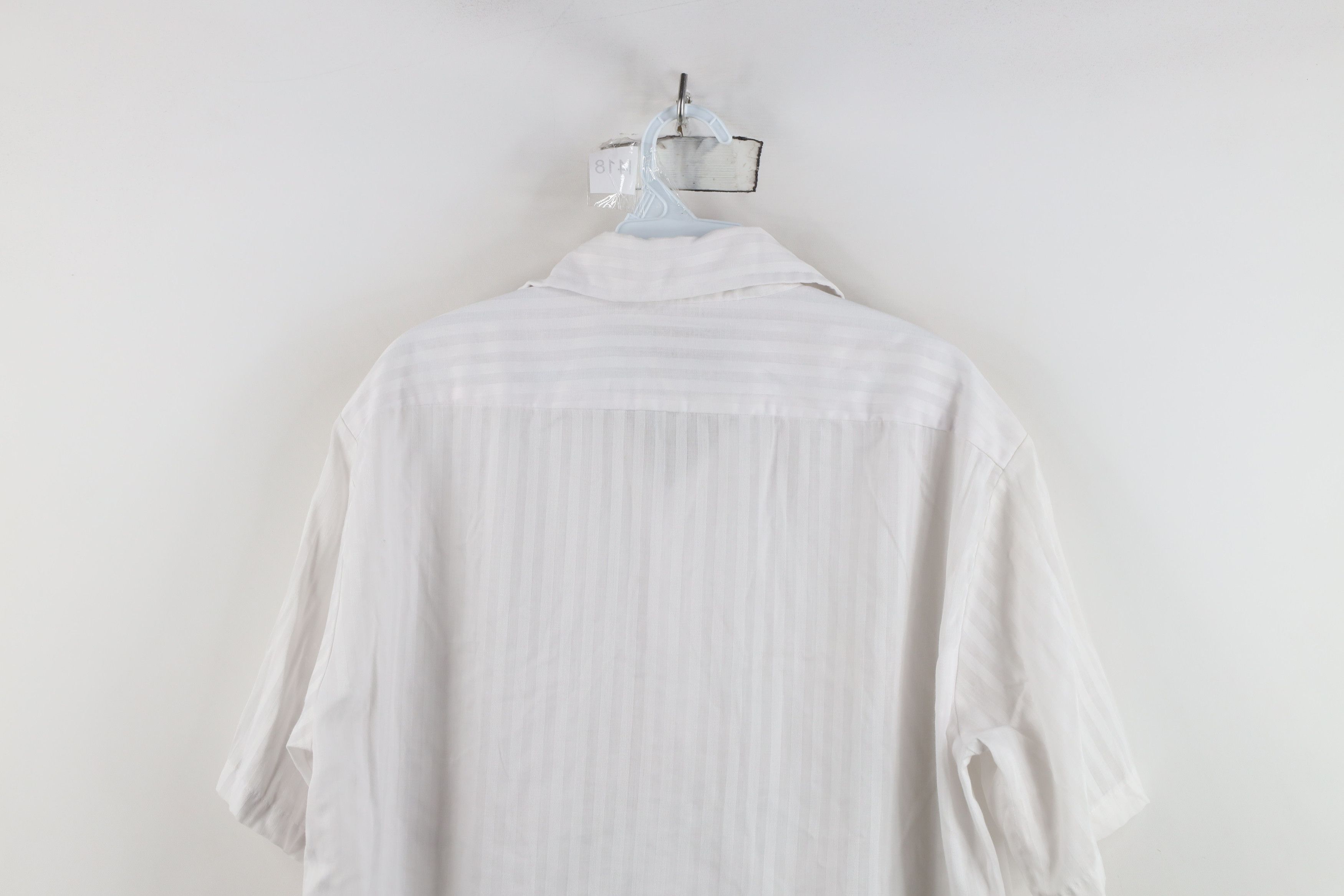 Vintage Vintage 70s Streetwear Short Sleeve Button Shirt White USA Size US L / EU 52-54 / 3 - 10 Thumbnail