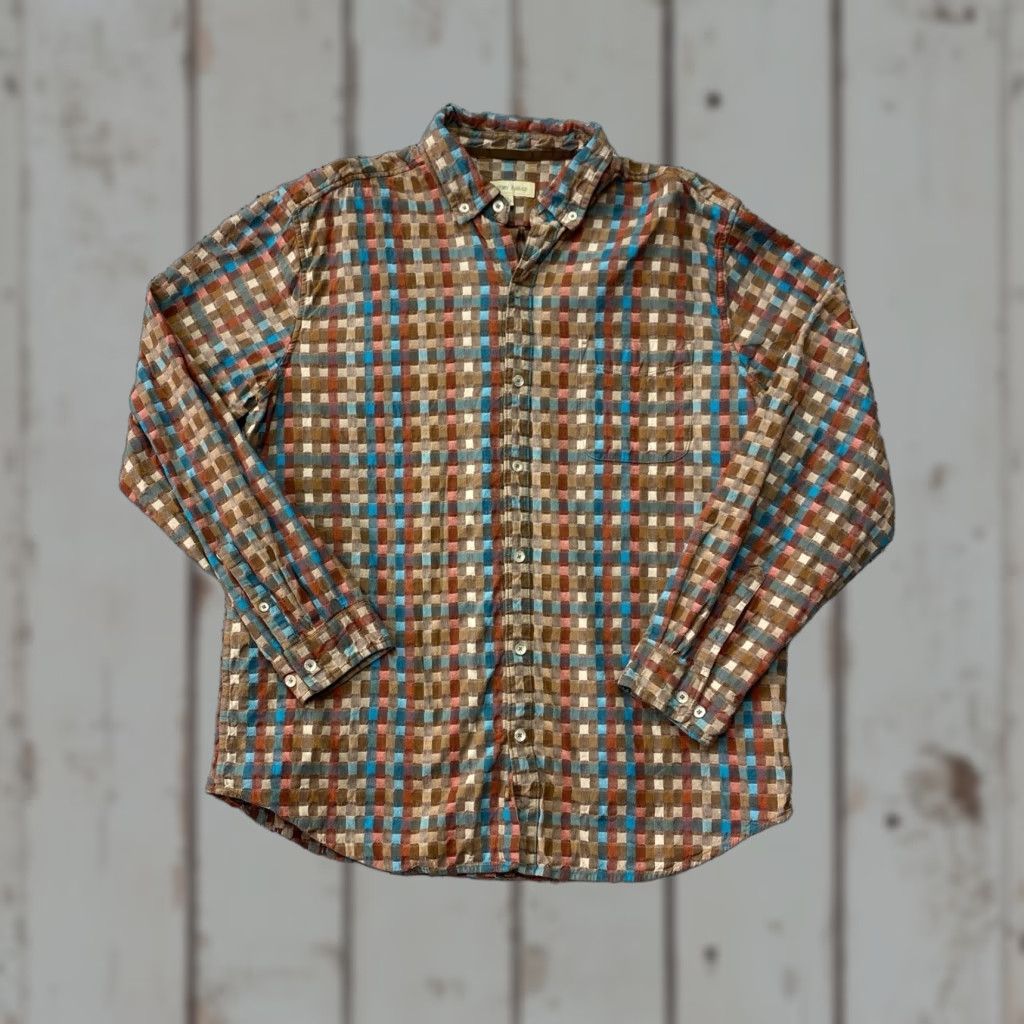 The Territory Ahead VINTAGE Territory Ahead Shirt Mens XL Button Down Check Aztec Pockets Size US XL / EU 56 / 4 - 1 Thumbnail