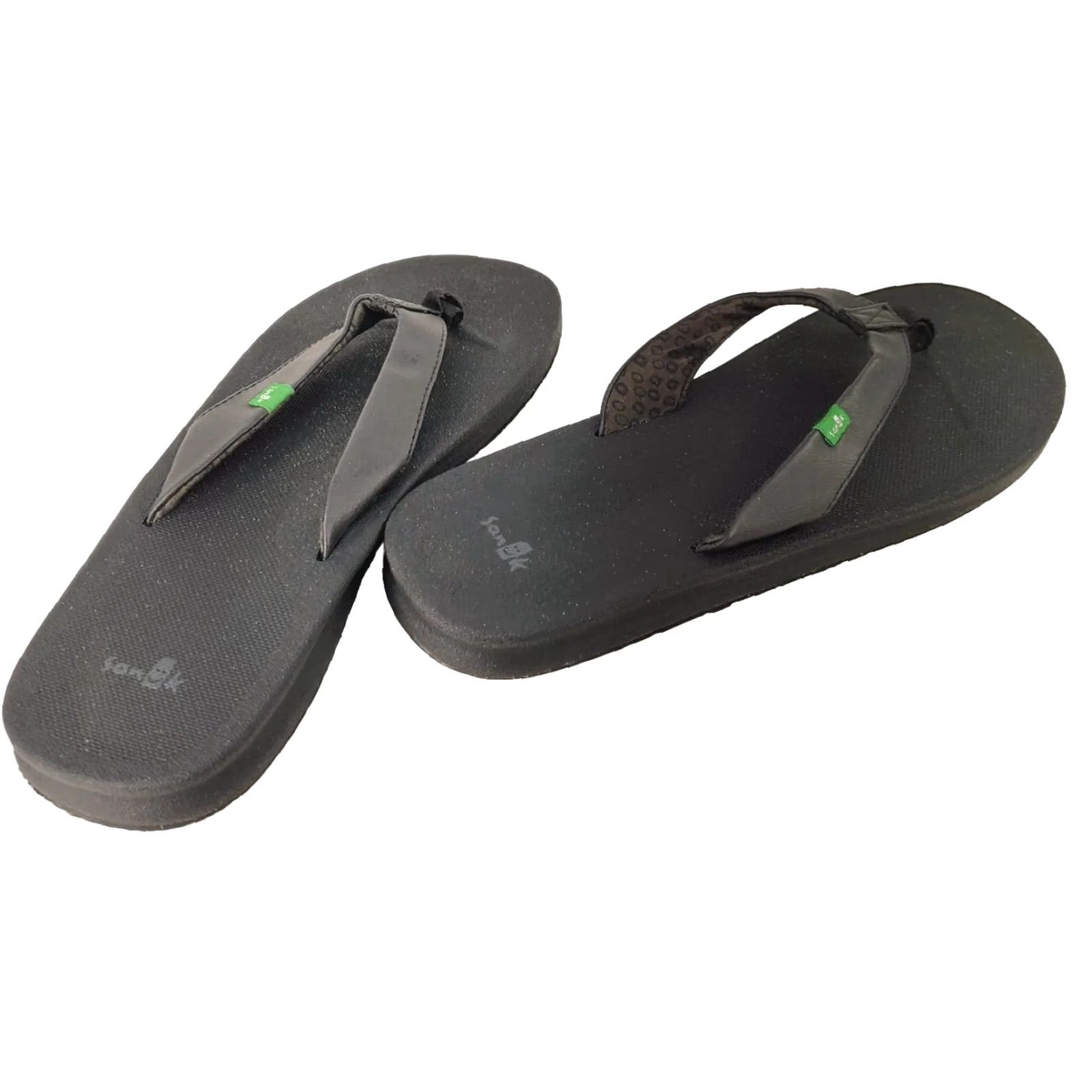 Sanuk Sanuk Yoga Mat Sandals Flip Flop Women's Size 9 Black Cushy Comfort Lite Sandals, Womens, 9, Black, Yoga Mat, Sanuk, Flip Flop Size US 9 / IT 39 - 4 Thumbnail