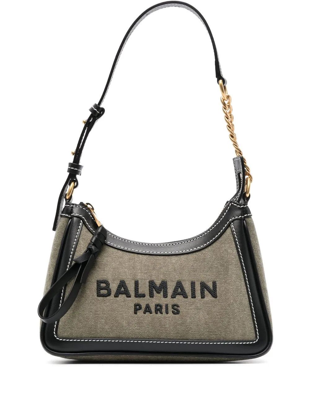 Balmain o1s1wg111225 Size:OS/ B-Army Shoulder Bag in Khaki Green Size ONE SIZE - 1 Thumbnail