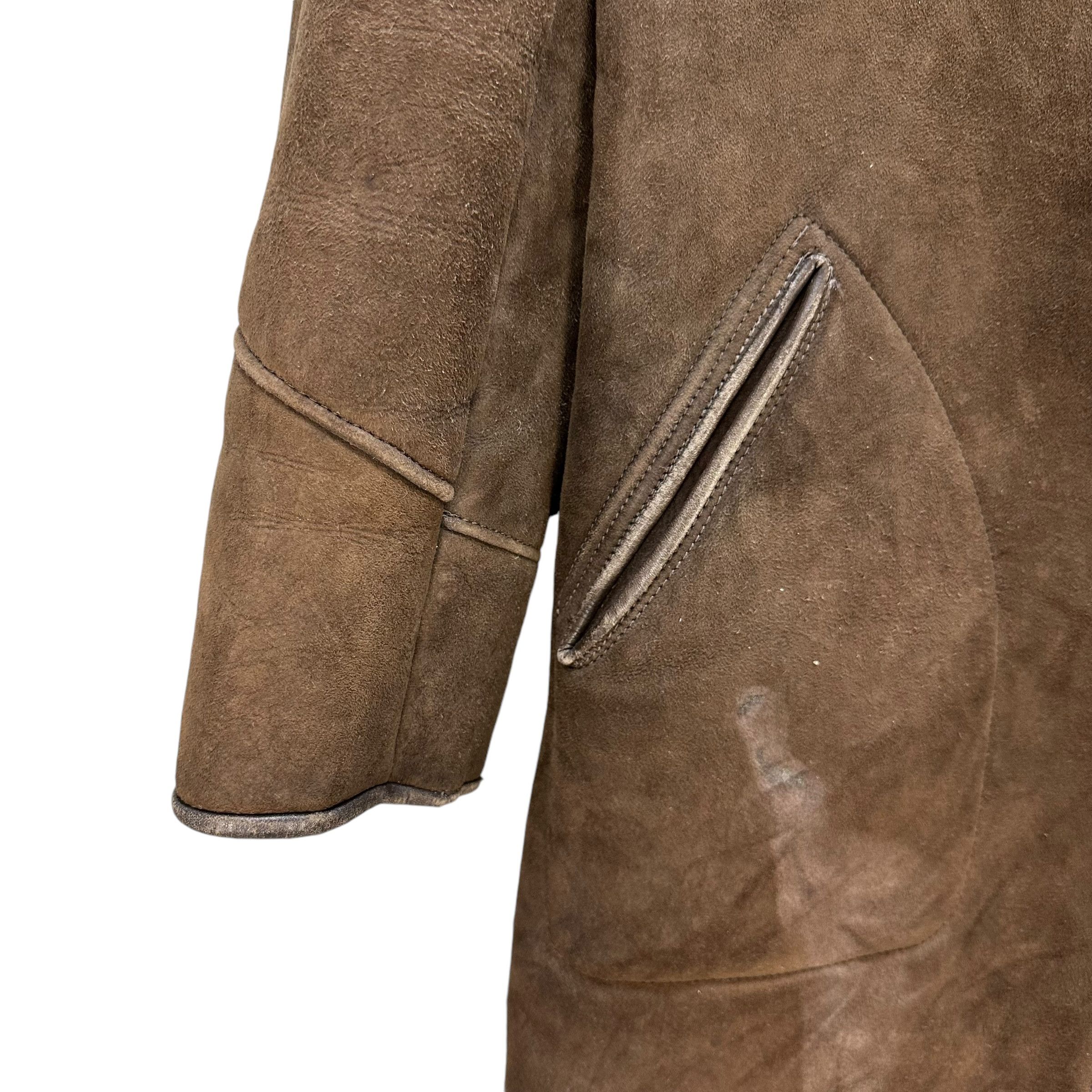 Vintage YEOVIL SHEEPSKIN SHOP Suede Leather Coat Jacket #A50-1180 Size S / US 4 / IT 40 - 5 Thumbnail