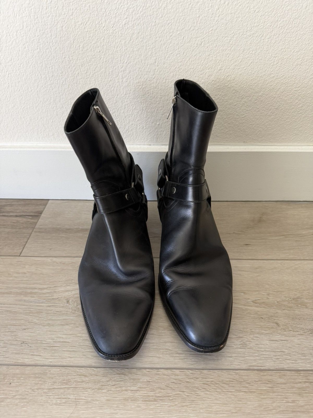 Saint Laurent Paris Leather Harness Wyatt Boots 48 Size US 15 / EU 48 - 2 Thumbnail
