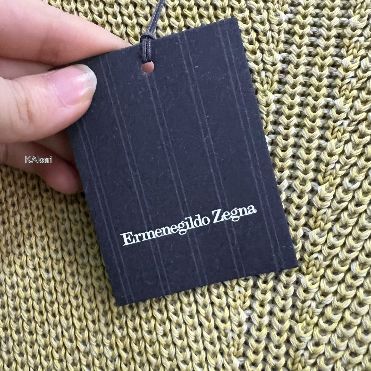 Ermenegildo Zegna Zegna Yellow Paneled Knit Sweater Size US M / EU 48-50 / 2 - 3 Thumbnail