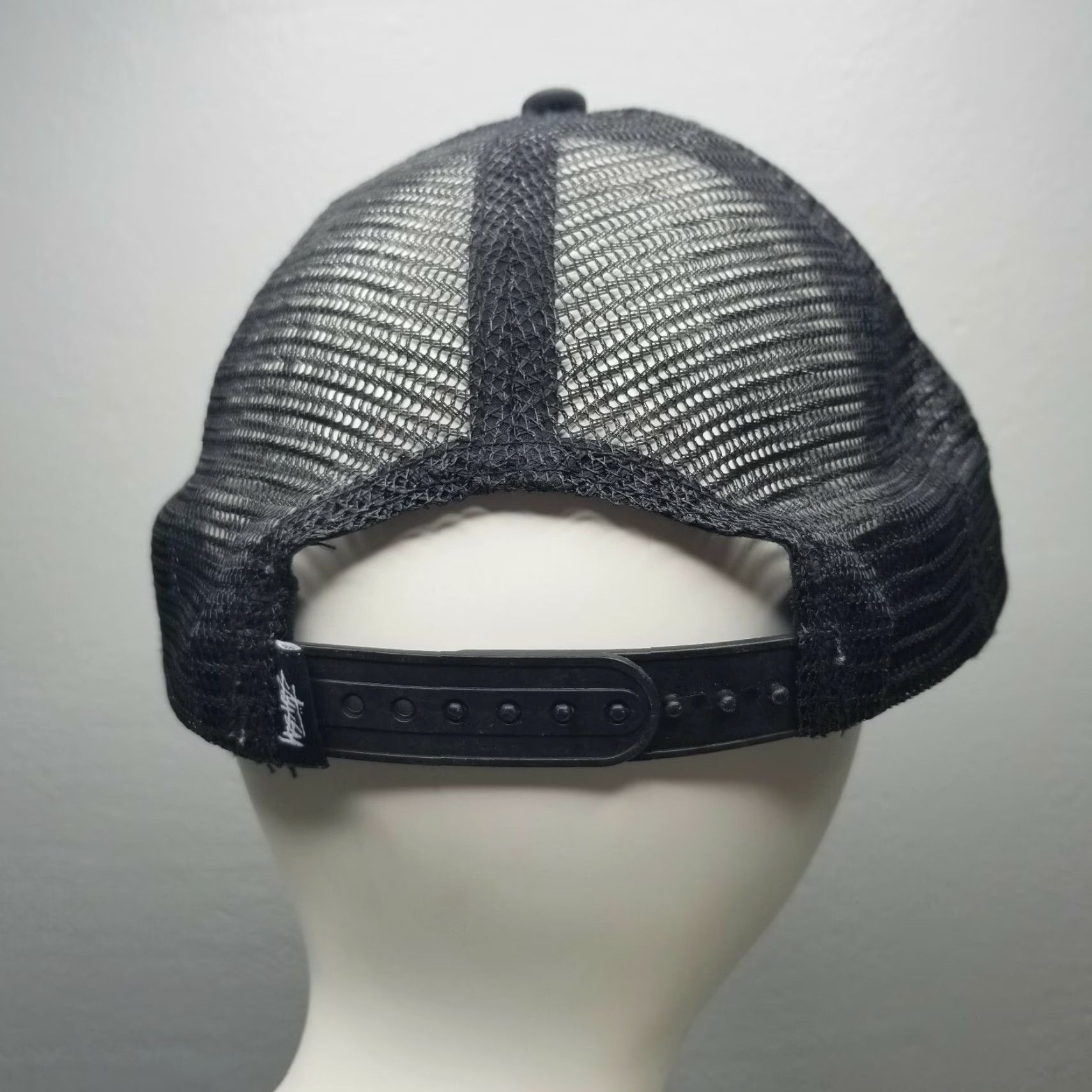 Vintage VINTAGE Stussy Cap Hat Trucker Snapback OSFA Unisex Adults 90s Black Wool Adjustable Lightweight Hat/Skate Theme 90s RARE Size ONE SIZE - 6 Thumbnail