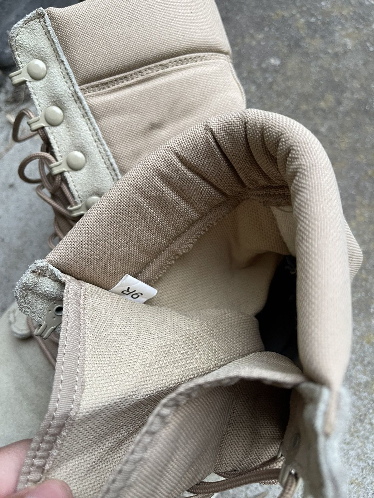 Vintage Suede canvas lug sole combat boots 9r balenci strike style Size US 9.5 / EU 42-43 - 6 Thumbnail