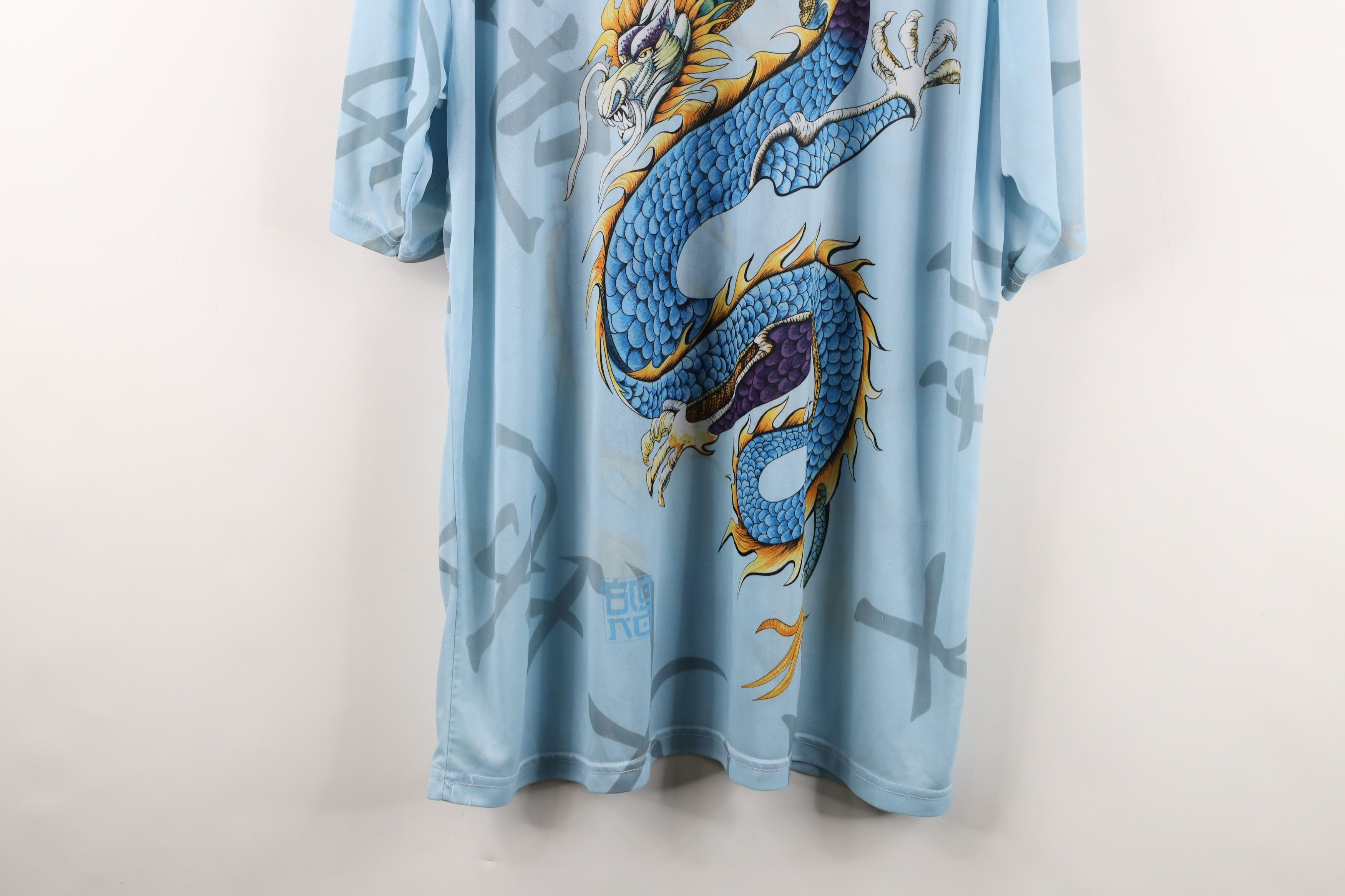 Vintage Vintage 90s Y2K Streetwear All Over Print T-Shirt Blue Size US XXL / EU 58 / 5 - 15 Thumbnail