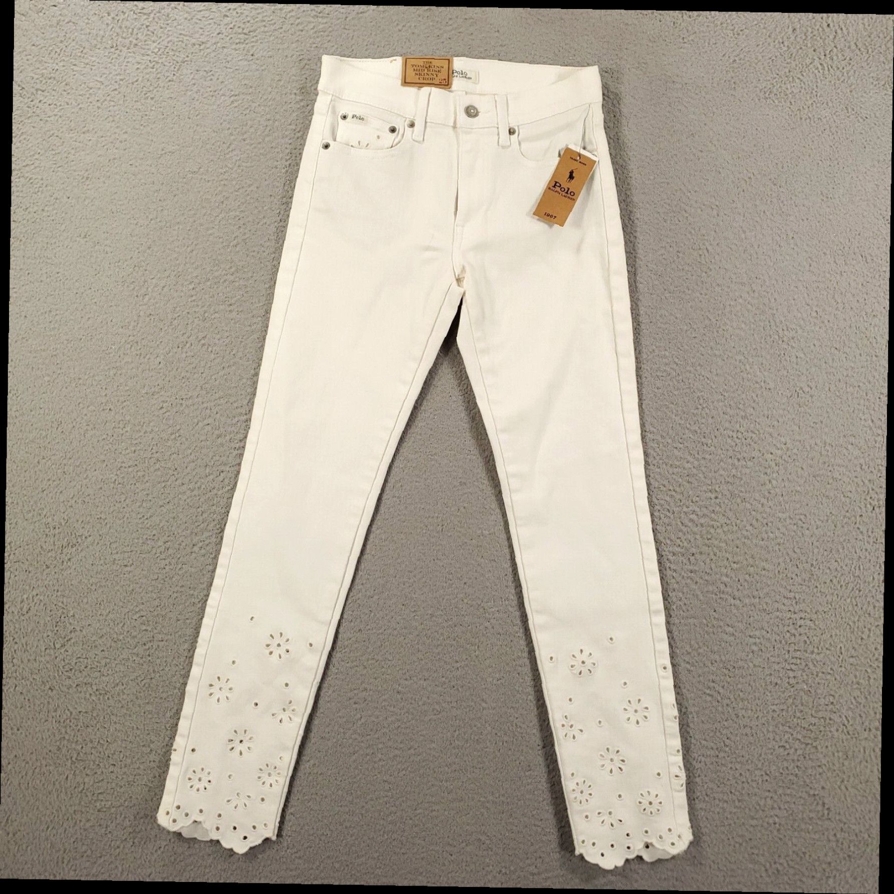 Polo Ralph Lauren Jeans Womens 25 The Tompkin Mid Rise Skinny Crop 