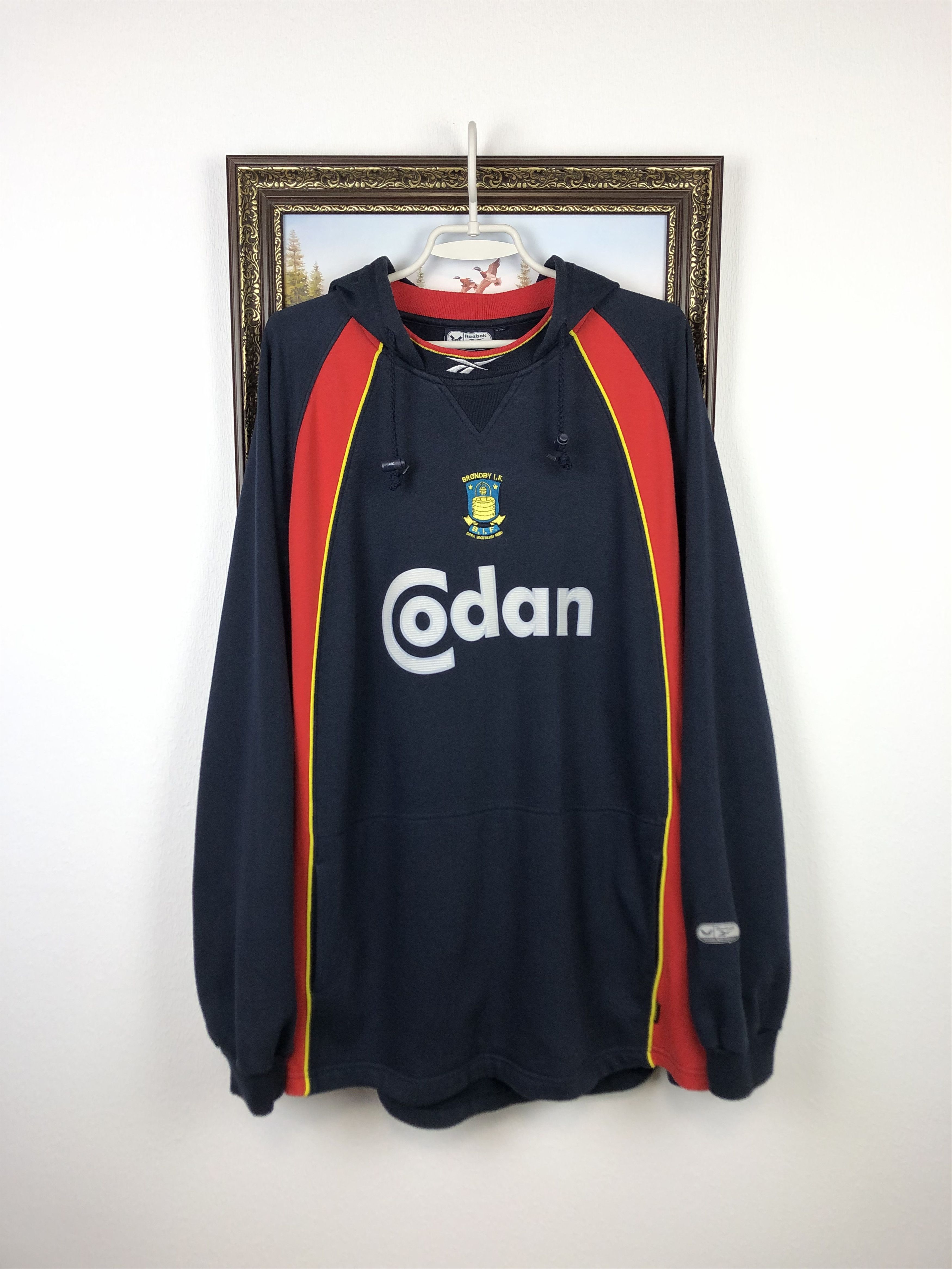 Reebok Vintage 90's Reebok Brondby Football Hoodie Soccer Jacket Size US XXL / EU 58 / 5 - 1 Thumbnail