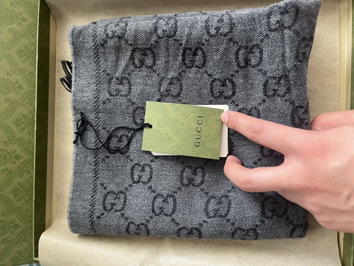 Gucci Gucci GG Jacquard Pattern Knitted Scarf Size ONE SIZE - 9 Thumbnail