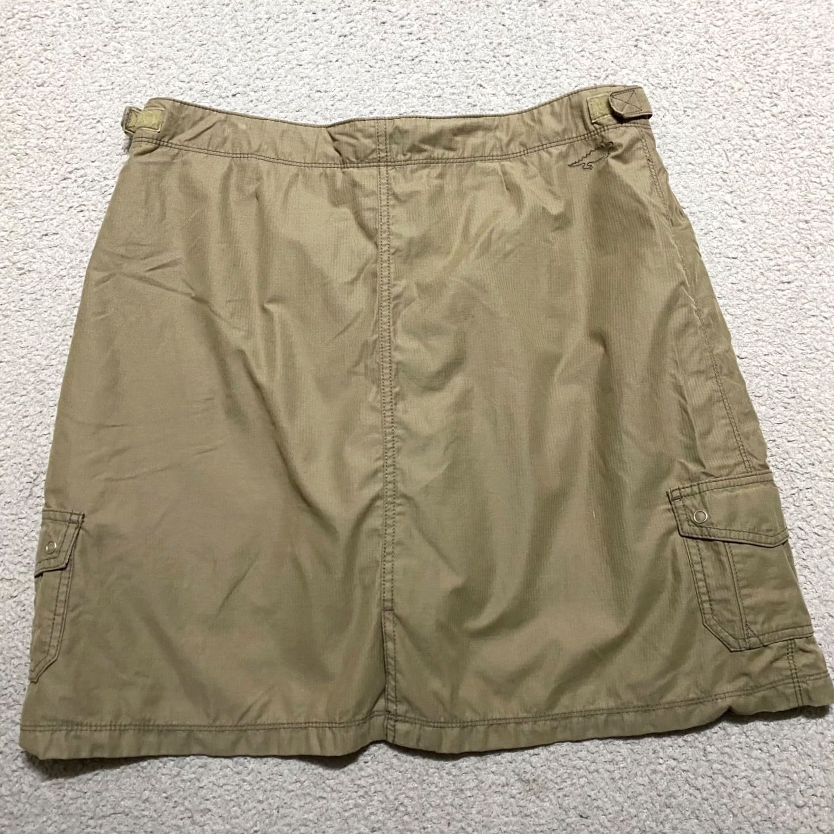 Vintage Horny Toad Skort Womens sz 14 Beige Mini Pencil Outdoor Hiking Cargo Pockets Size 36" / US 14 / IT 50 - 2 Thumbnail