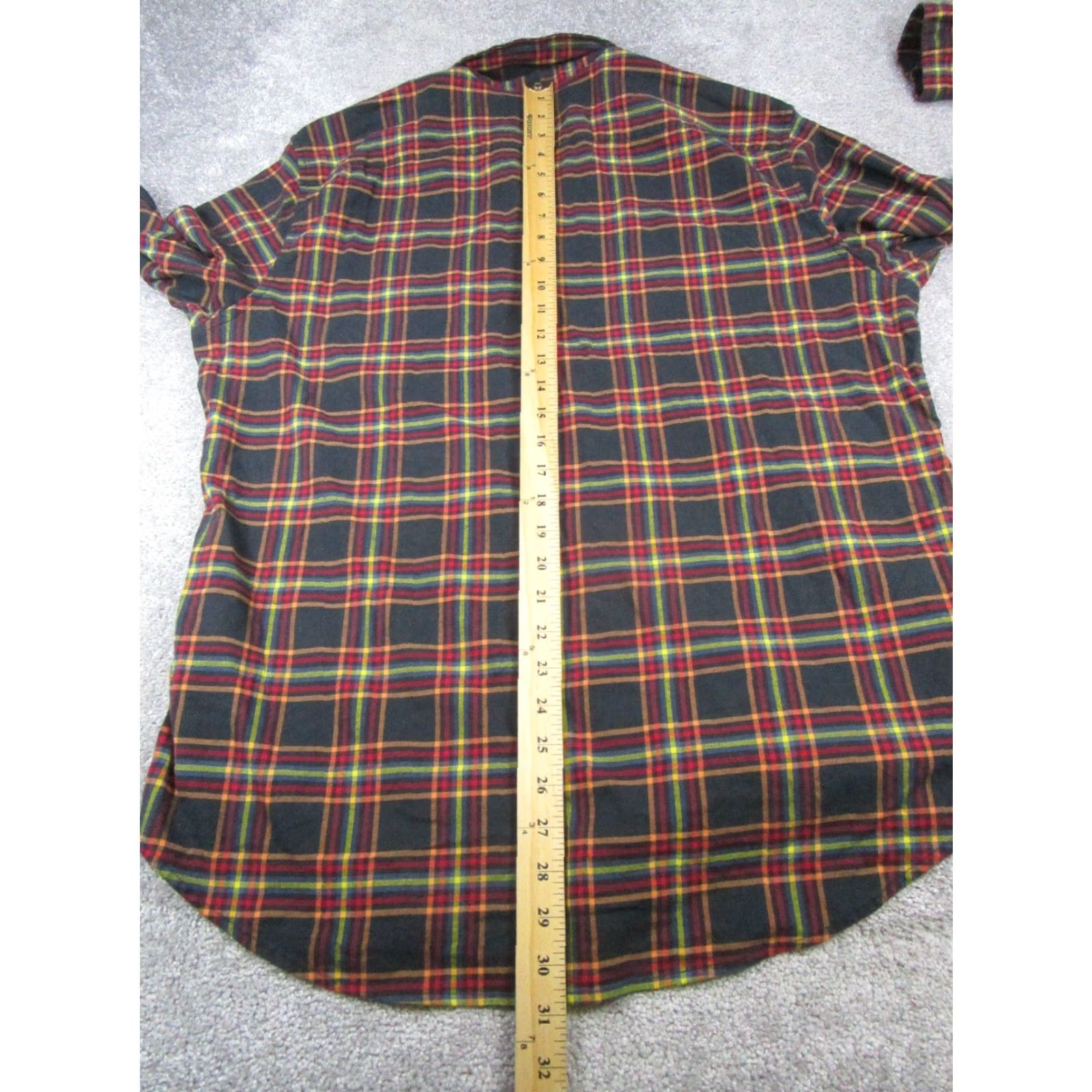 Bonobos Bonobos Shirt Mens XL Black Red Yellow Cotton Button Up Plaid Knit Slim Regular Button Up Size US XL / EU 56 / 4 - 7 Thumbnail