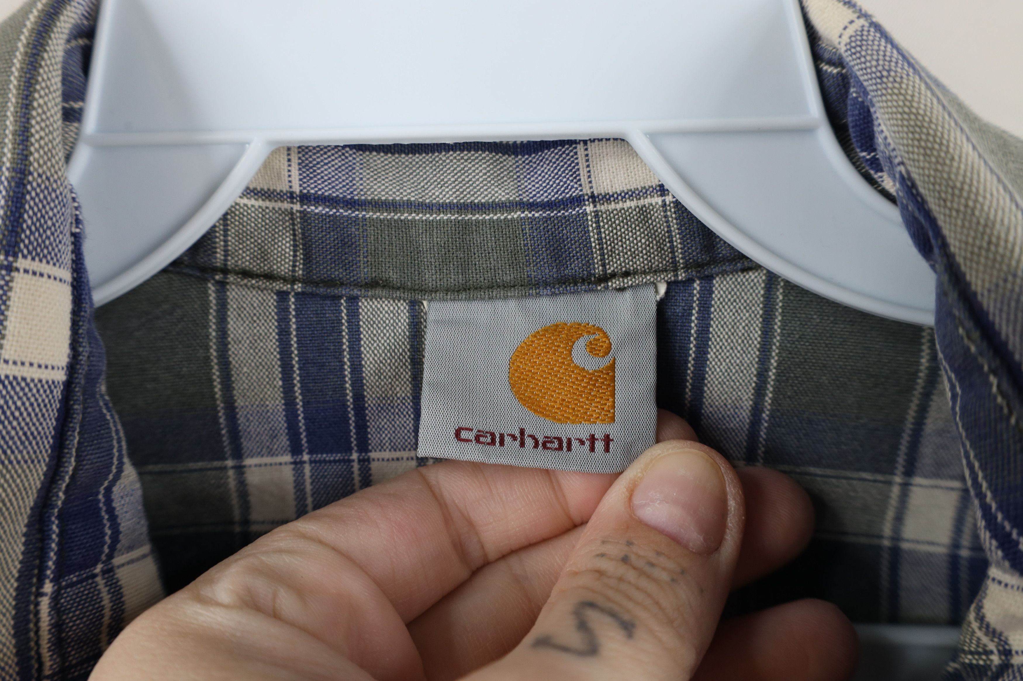 Carhartt × Vintage Vintage 90s Carhartt Heavyweight Collared Button Down Shirt Size US XXL / EU 58 / 5 - 11 Thumbnail