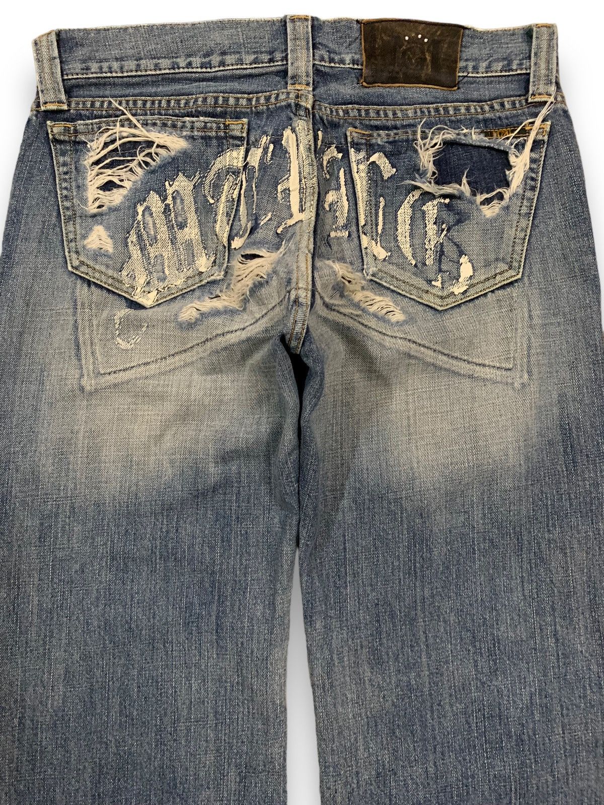14th Addiction Vintage Japanese Brand Baggy Distressed Punk Style Jeans Size US 30 / EU 46 - 11 Thumbnail