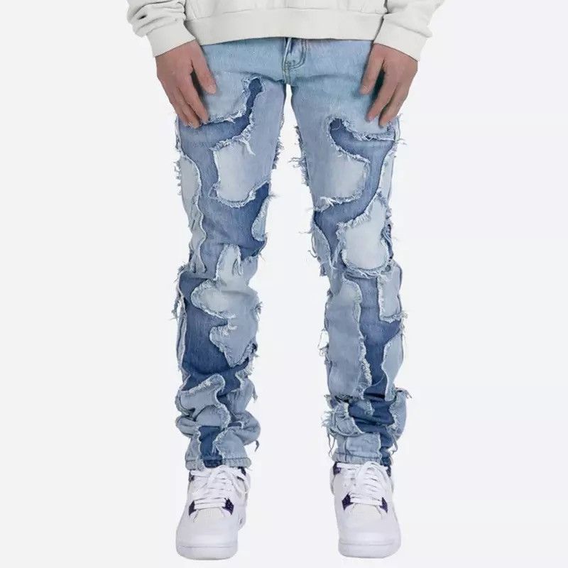 Japanese Brand × Vintage Frayed Jeans High Street Vibe Ripped with Holes Retro Style Size US 30 / EU 46 - 1 Thumbnail