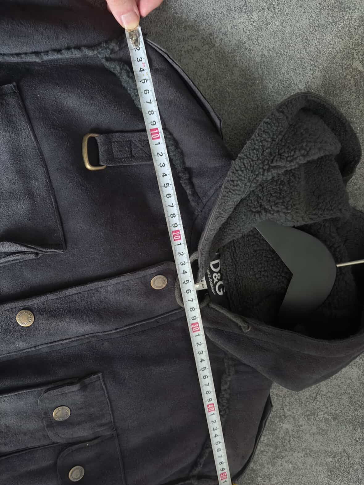 Dolce & Gabbana Sherpa Military Cargo Pocket Leather Jacket Size US M / EU 48-50 / 2 - 10 Thumbnail