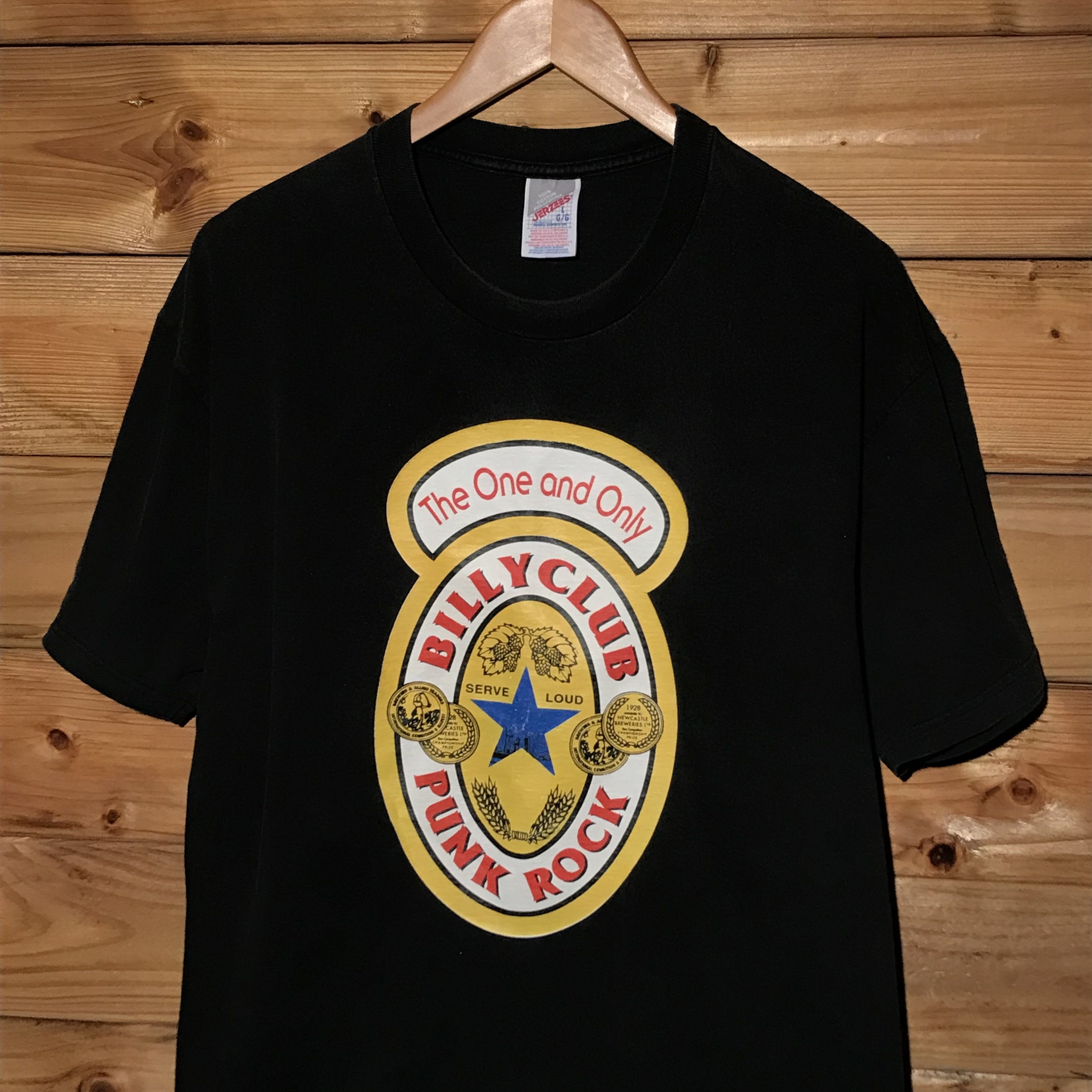Band Tees 1998 Billyclub Serve Loud Album Promo Black Band T Shirt Size US L / EU 52-54 / 3 - 4 Thumbnail