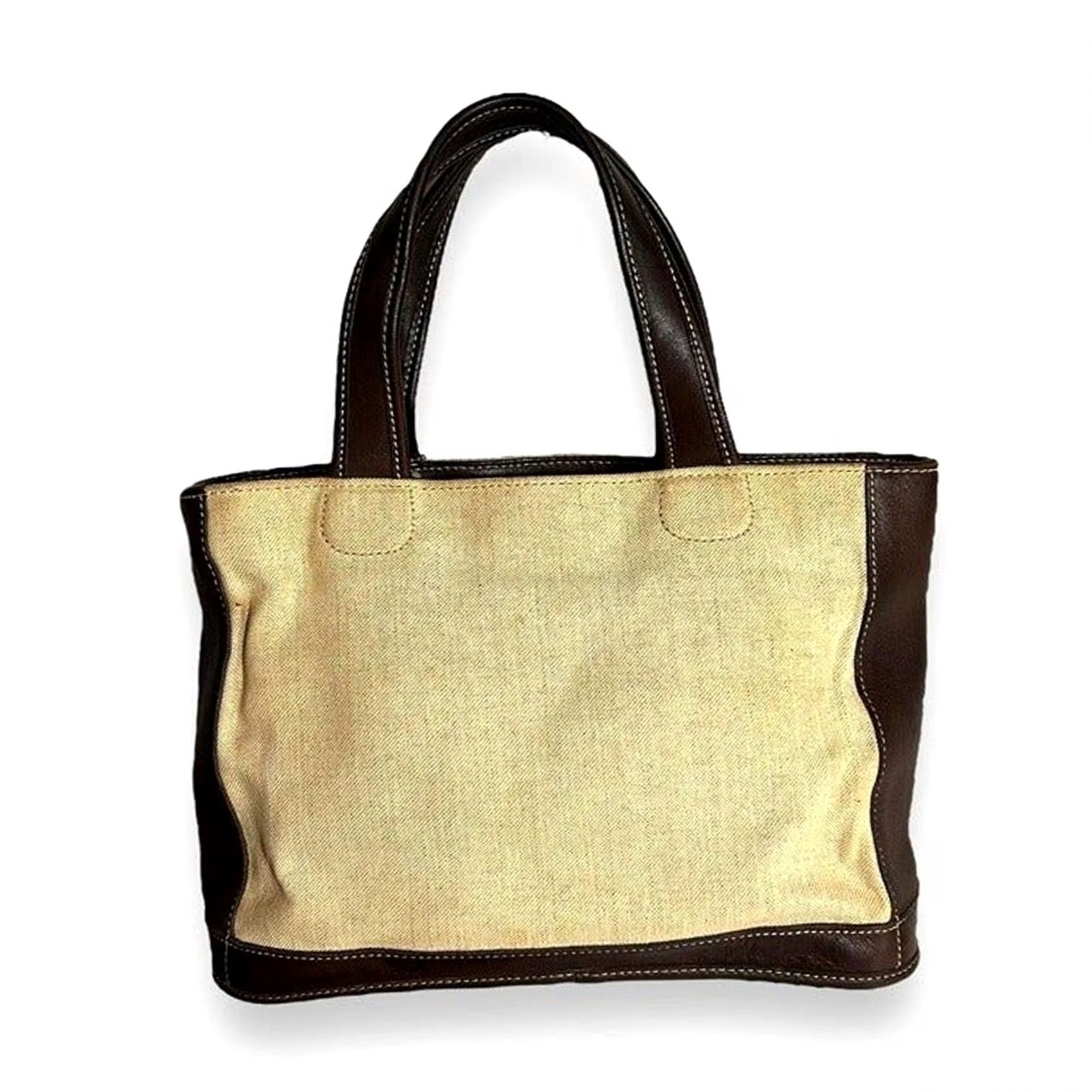 Coach VINTAGE Coach Bag Top Handle Bag Women 1998 Usa Canvas Leather Brown D9X6121 Size ONE SIZE - 2 Thumbnail