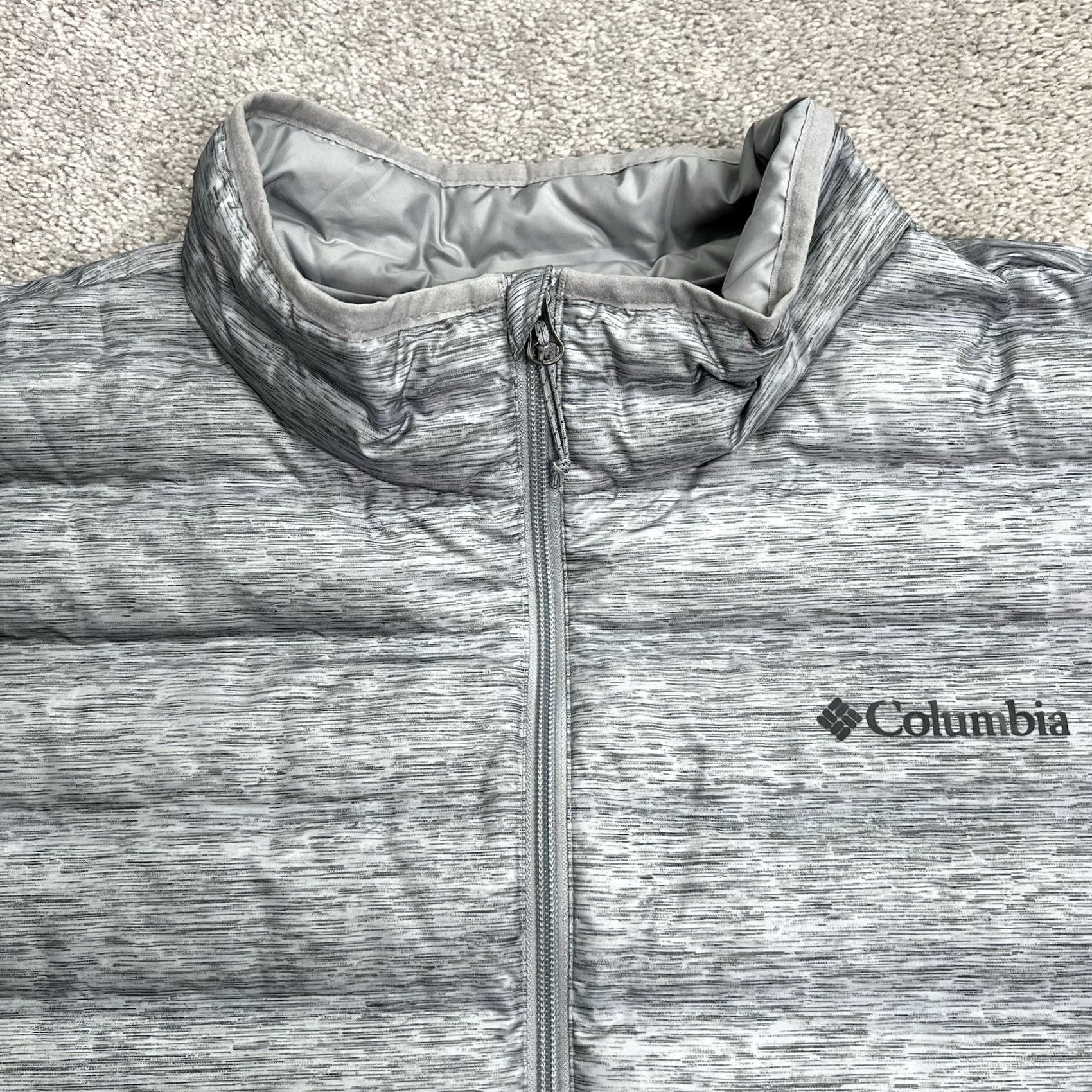 Vintage Columbia Puffer Vest Men’s 3X Duck Down Fill Quilted Gray Full Zip Outdoors Golf Vest Size US XXL / EU 58 / 5 - 3 Thumbnail