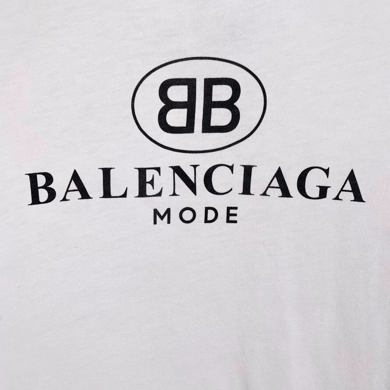 Balenciaga Balenciaga Logo monogrammed crewneck white cotton short sl Size US S / EU 44-46 / 1 - 4 Thumbnail