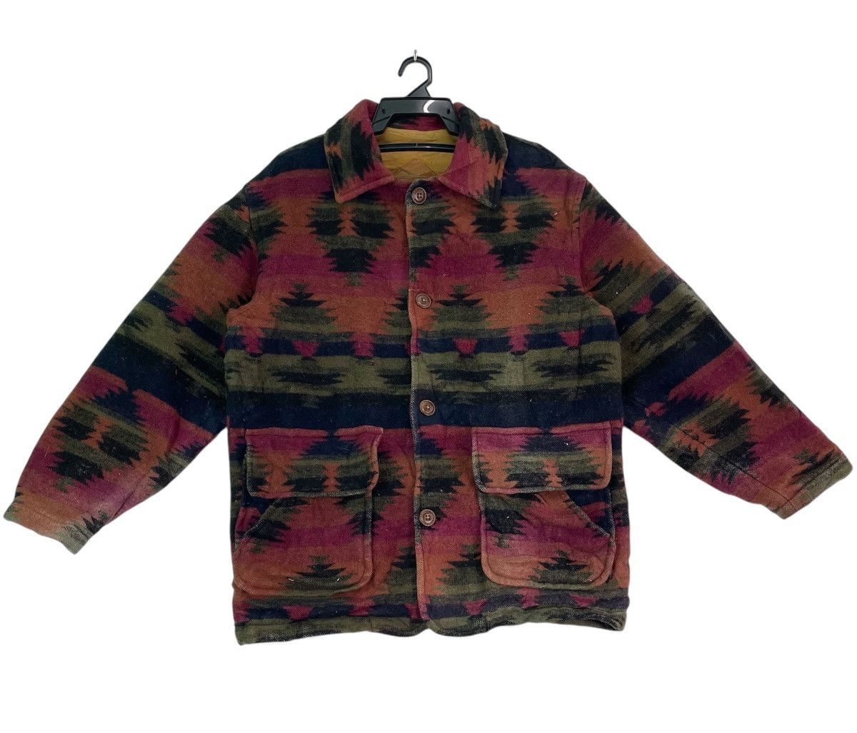 Japanese Brand Flying Scotsman navajo native wool coat button up Size US M / EU 48-50 / 2 - 1 Thumbnail