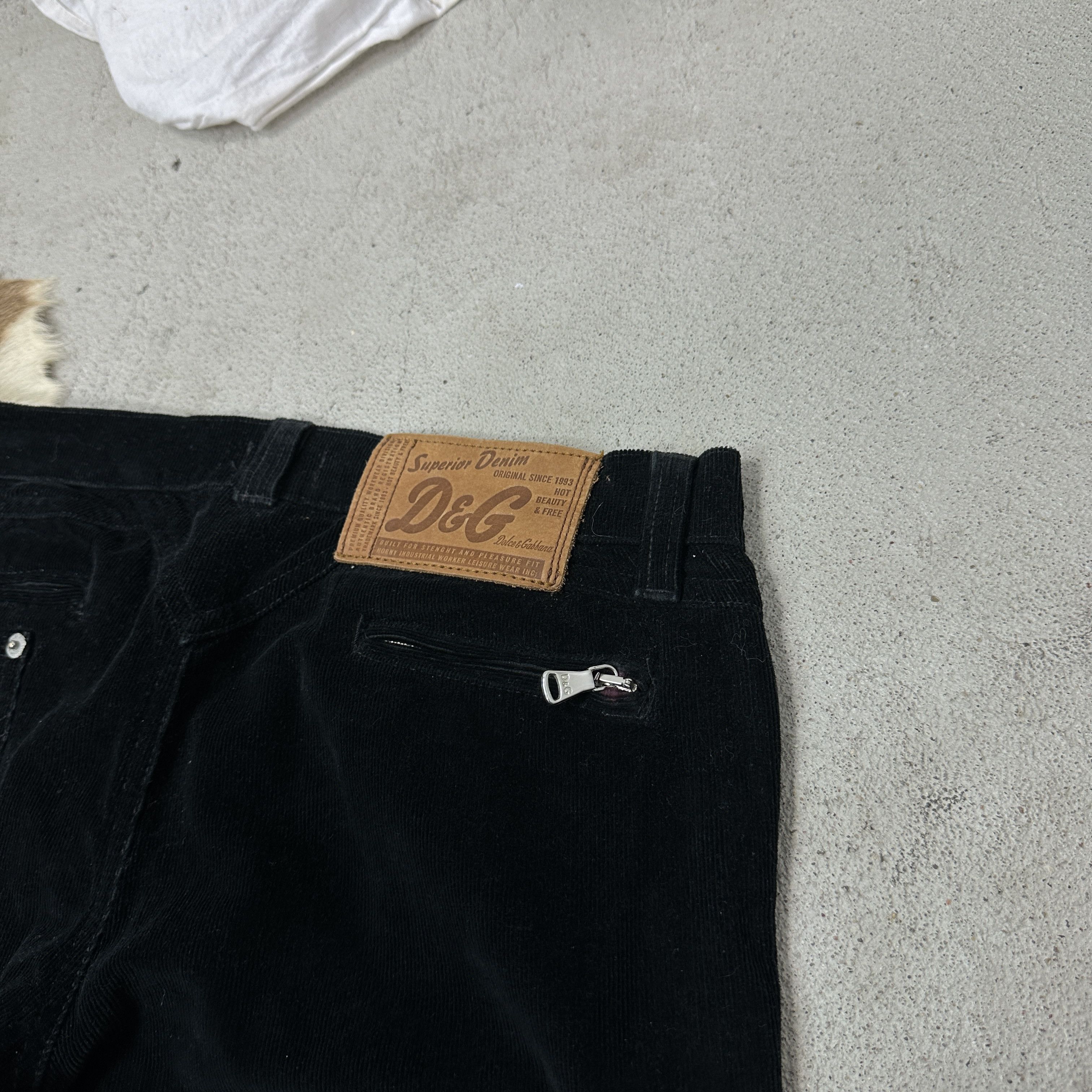 Dolce & Gabbana Vintage Skinny Fitted Corduroy Dolce & Gabbana Pants Y2K Size 29" - 3 Thumbnail