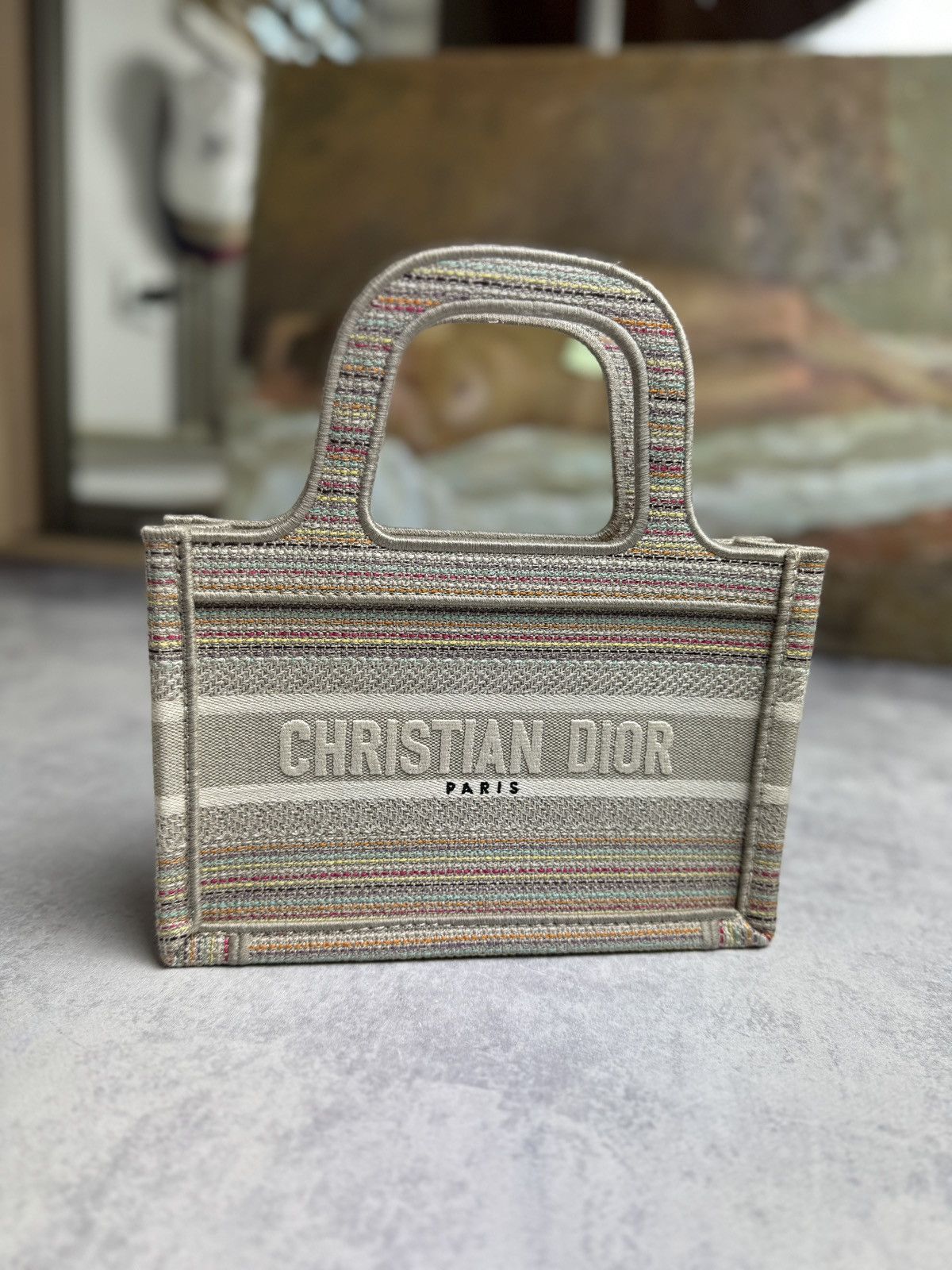 Archival Clothing x Dior Christian Dior Mini Tote Book Monogram Bag, Women's