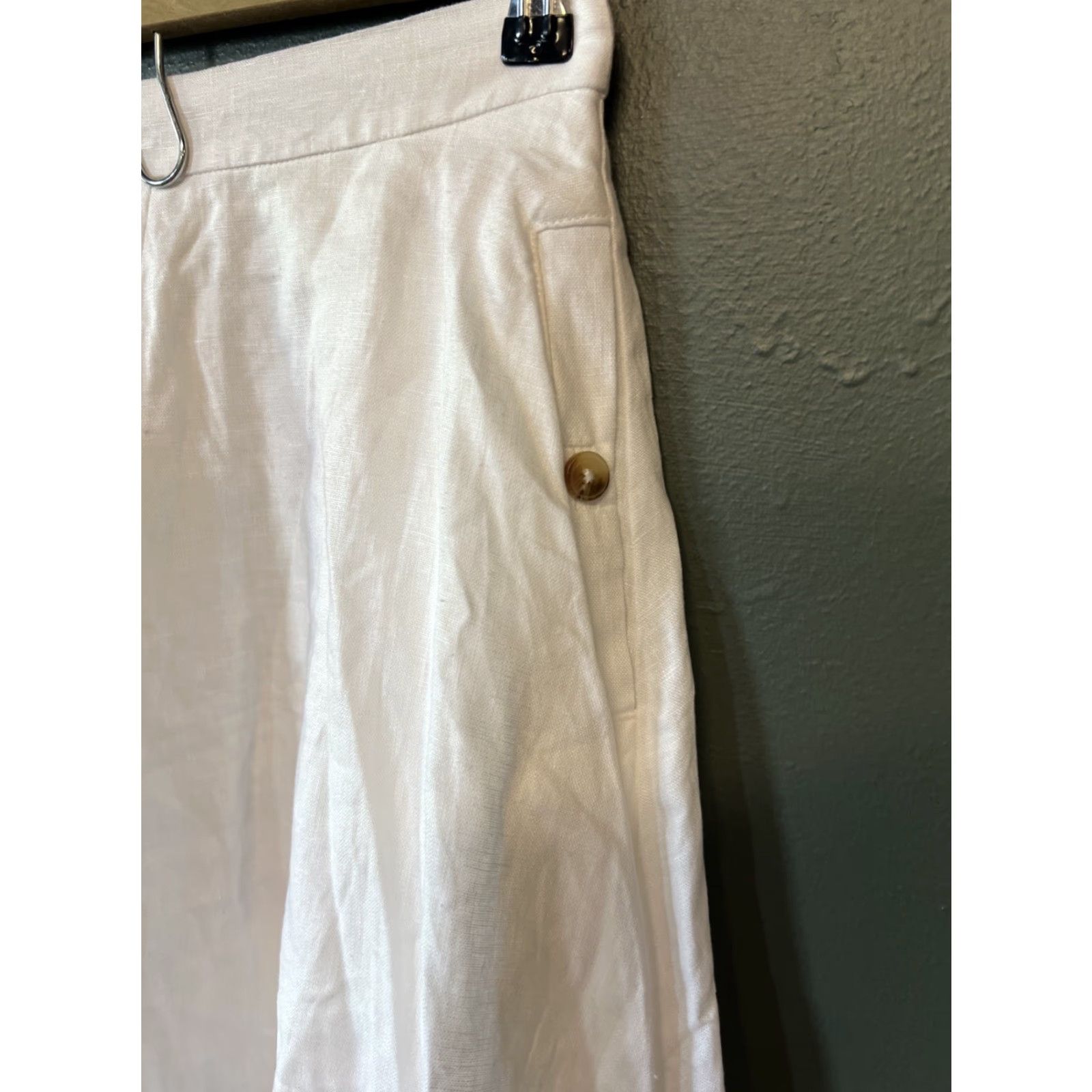 Reformation Reformation Womens White Linen Skirt Size 0 Size 25" / US 0 / IT 36 - 2 Thumbnail
