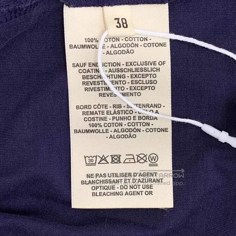 Hermes Hermes Dark blue buckle print cotton round neck short slee Size XS / US 0-2 / IT 36-38 - 6 Thumbnail