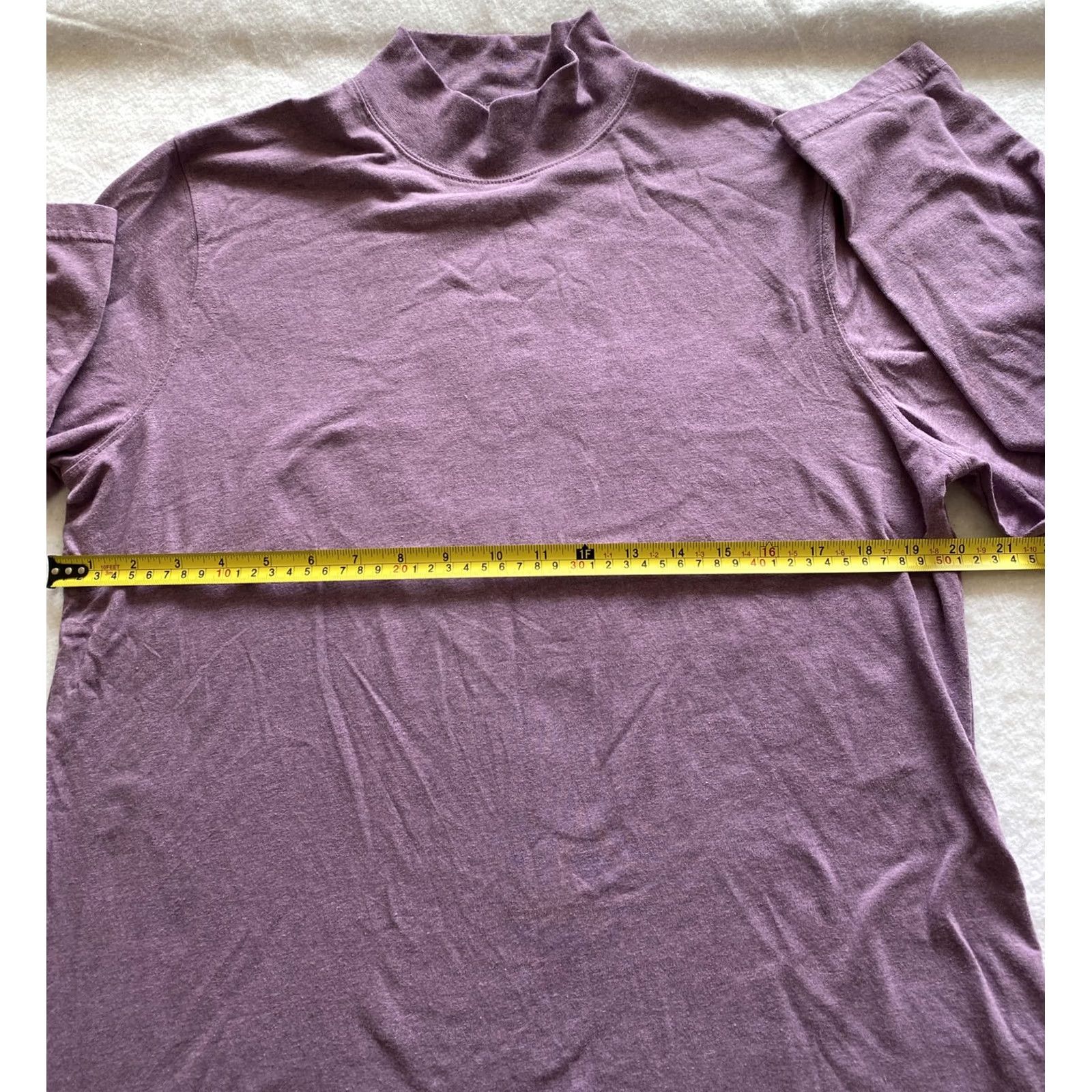 Croft & Barrow Croft & Barrow Shirt Women’s XL Purple Long Sleeve Mock Neck Casual Cotton Spandex Regular Adults Womens Size XL / US 12-14 / IT 48-50 - 4 Thumbnail