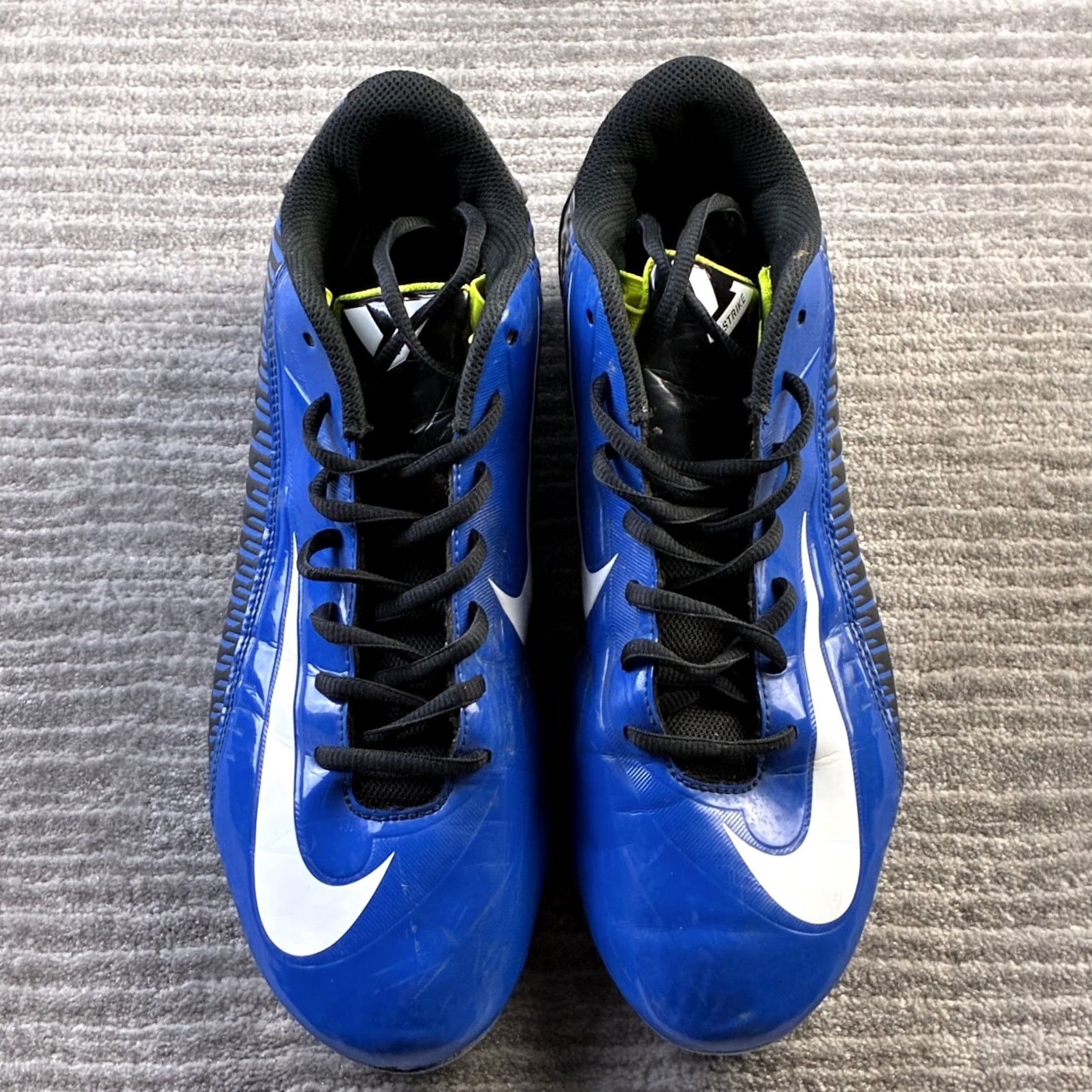 Nike Nike Vapor Strike 4 Low Football Cleats Mens 11.5 Blue Black Carbon Elite Size US 12 / EU 45 - 3 Thumbnail