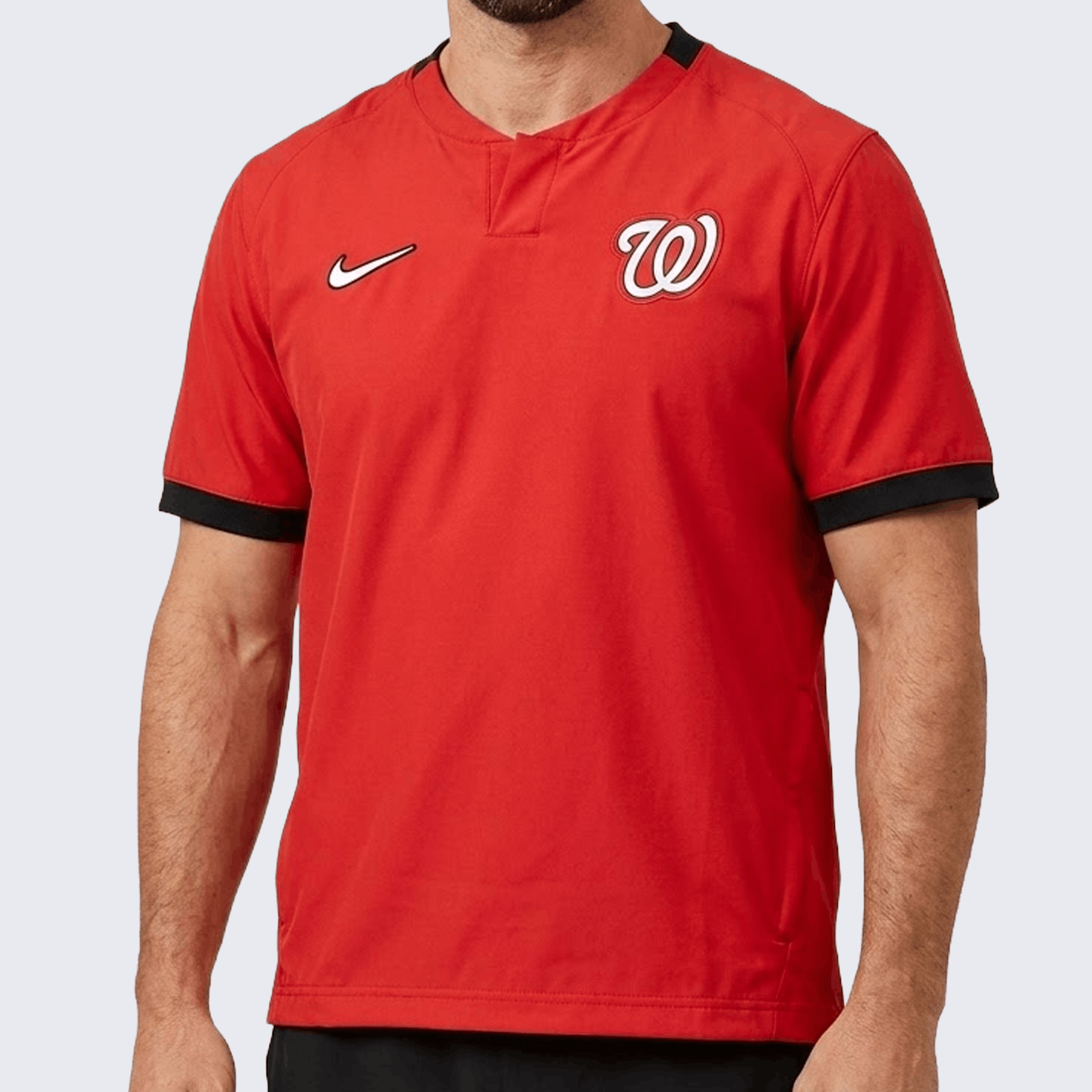 Nike Washington Nationals MLB Warm Up Short Sleeve Jacket Shirt Size US L / EU 52-54 / 3 - 3 Thumbnail