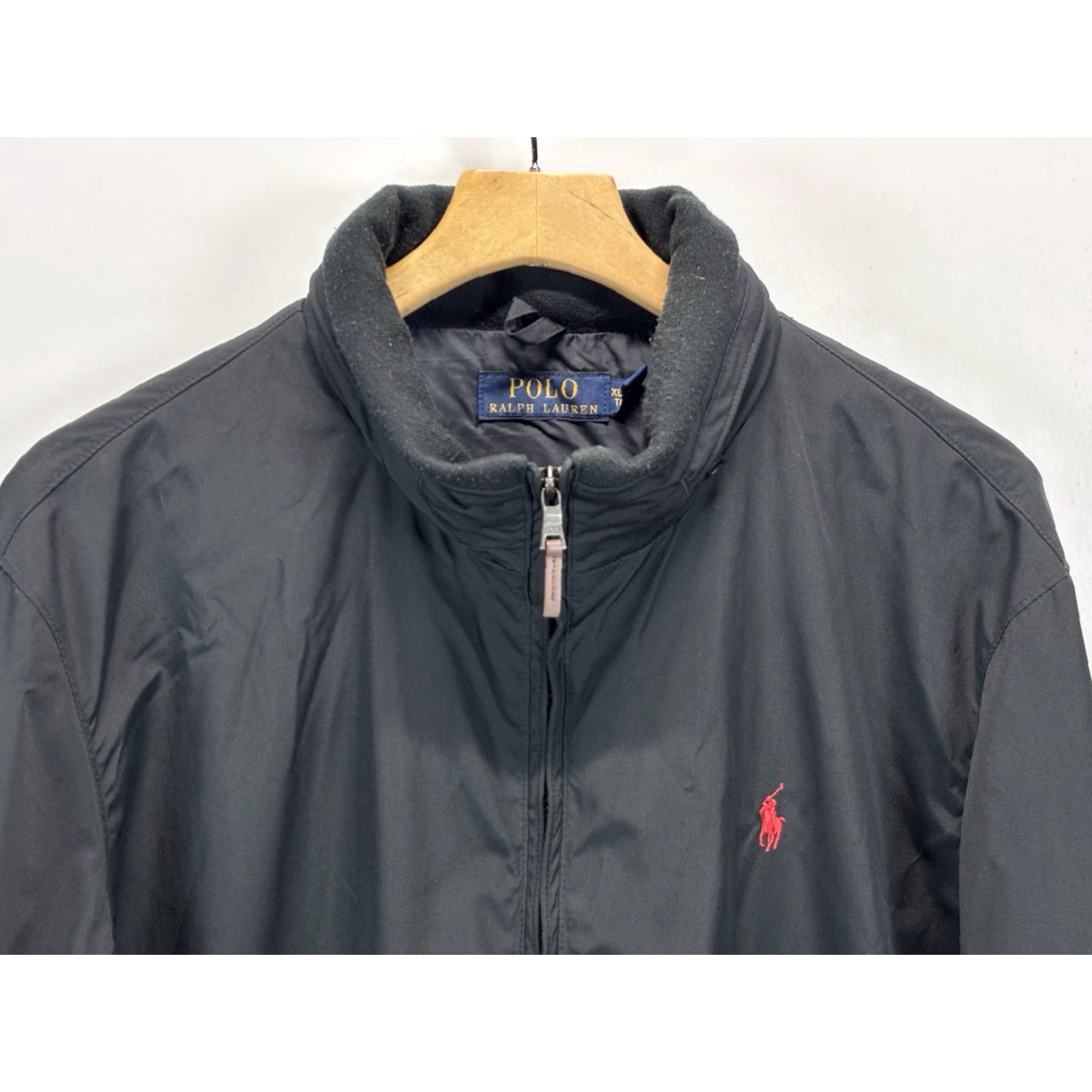 Polo Ralph Lauren Polo Ralph Lauren Black Jacket Sz X-Large Men Black Hood In Collar Full Zip Logo Size US XL / EU 56 / 4 - 2 Thumbnail