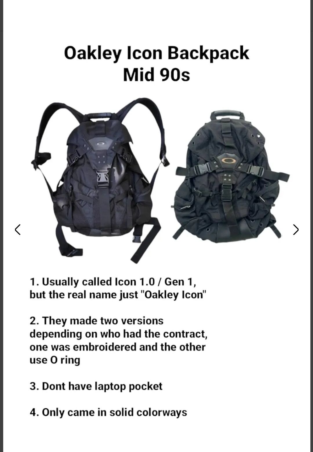Oakley × Vintage 2000s Oakley Icon 2.0 Backpack Vintage Bag Sandbag Tactical Size ONE SIZE - 24 Thumbnail